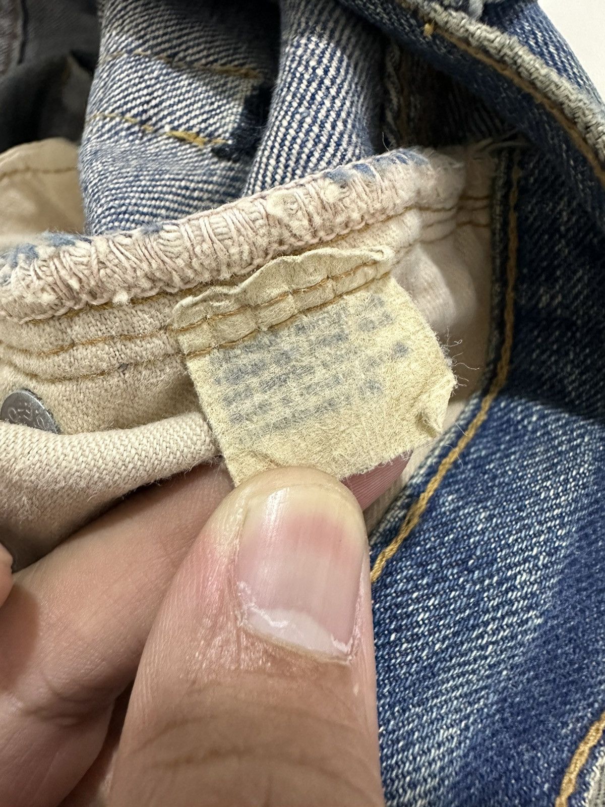 Levi's Vintage Clothing VTG 70’s Levi’s 501 Rindem Small e Jeans Button No6 Trash Size US 32 / EU 48 - 11 Thumbnail