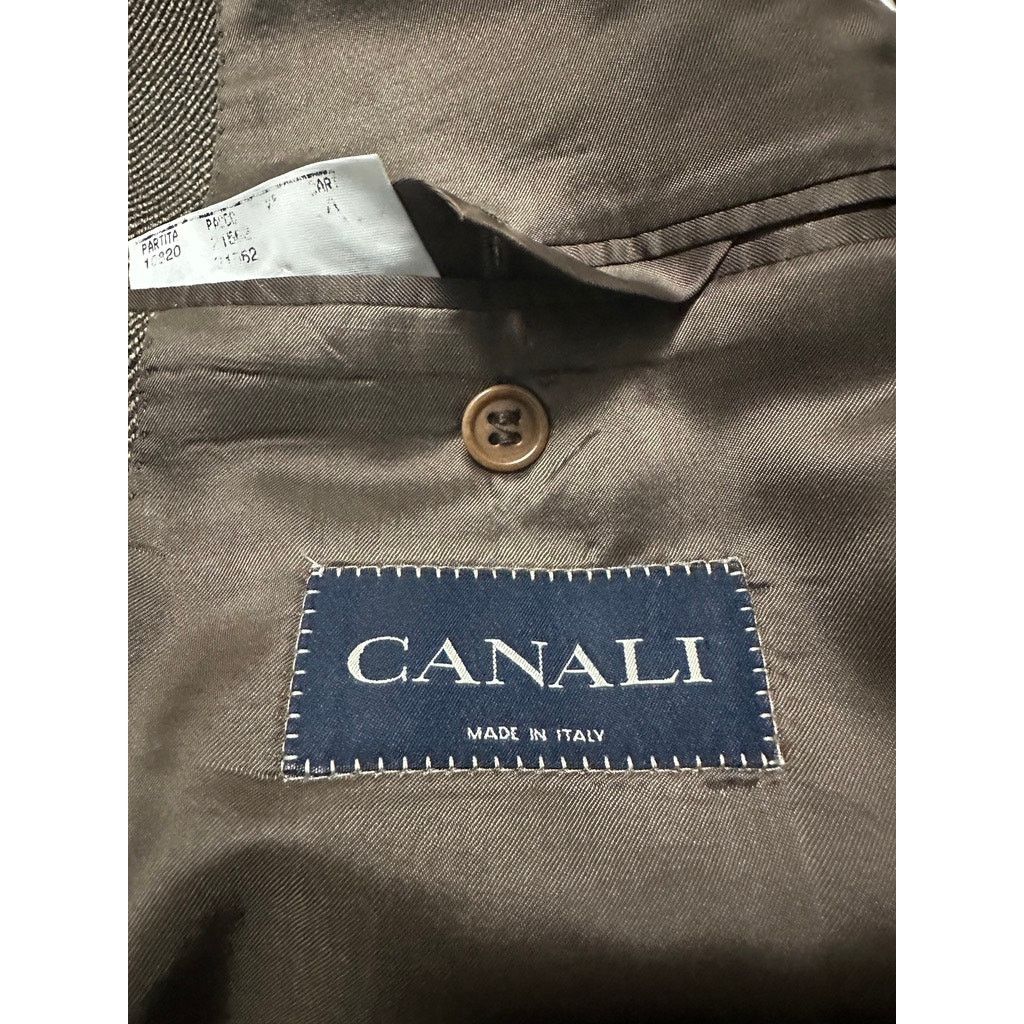 Canali Canali brown tweed three button blazer size 46R Size 46R - 5 Thumbnail