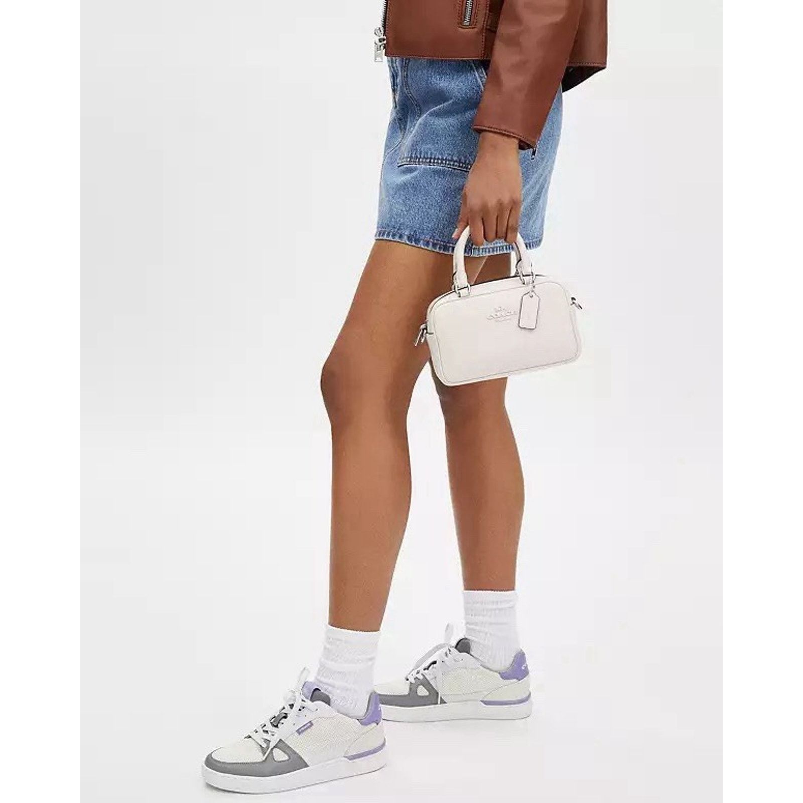 Coach NWT Coach Satchel Crossbody Leather CT776 Silver/Chalk Size ONE SIZE - 6 Thumbnail