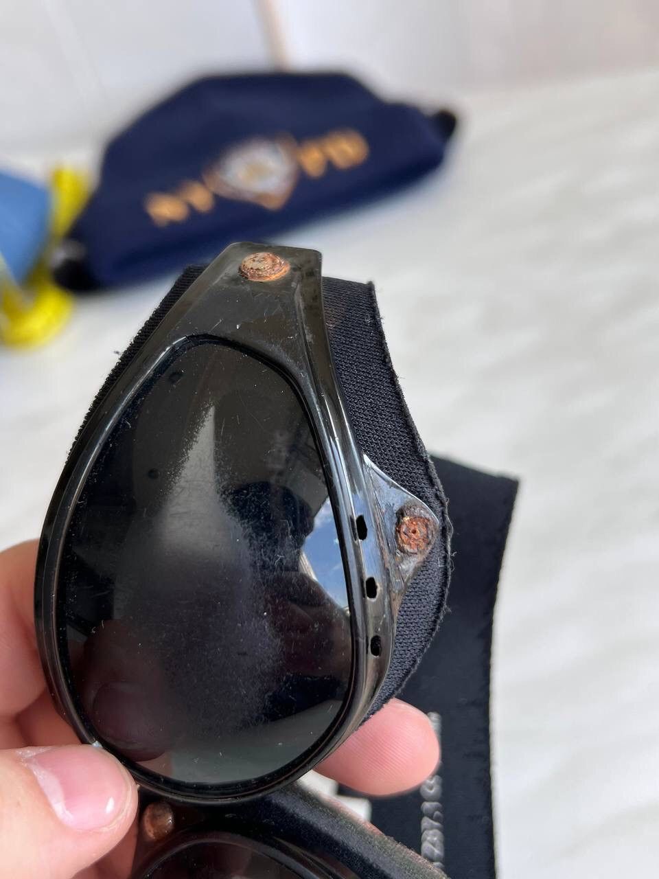 Harley Davidson × Vintage Vintage Harley Davidson Moto Bike Sunglasses Gropcore 90s Size ONE SIZE - 5 Thumbnail