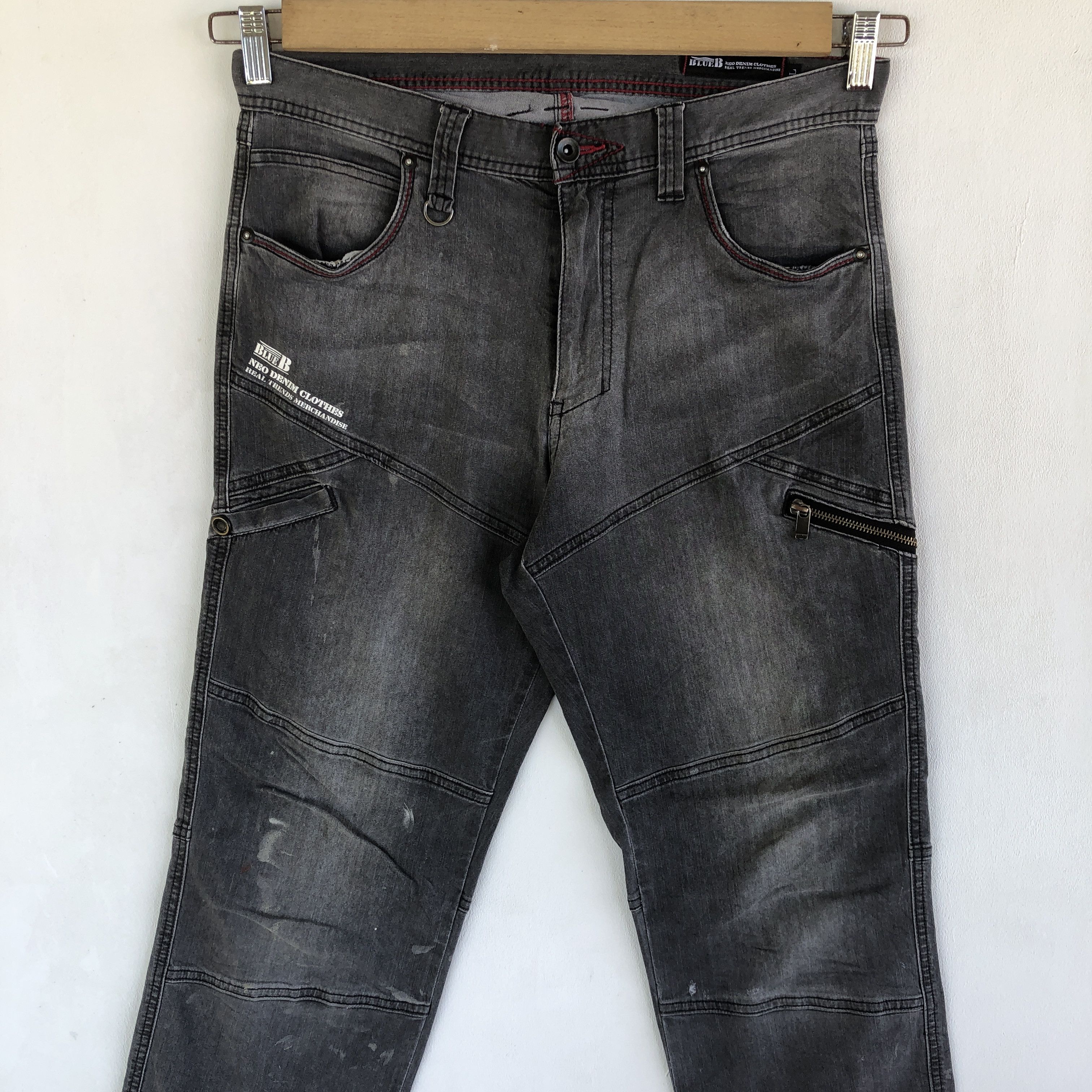 Japanese Brand Blue B Motorcycle Cargo Pants Multipockets Utility Trousers Size US 30 / EU 46 - 3 Thumbnail