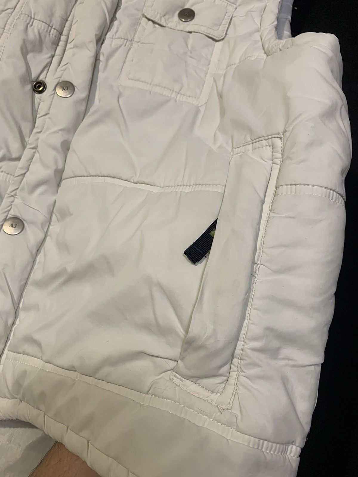 Armani × Giorgio Armani Vintage Armani Jeans Vest Big Back Logo Size L White Size US L / EU 52-54 / 3 - 10 Thumbnail