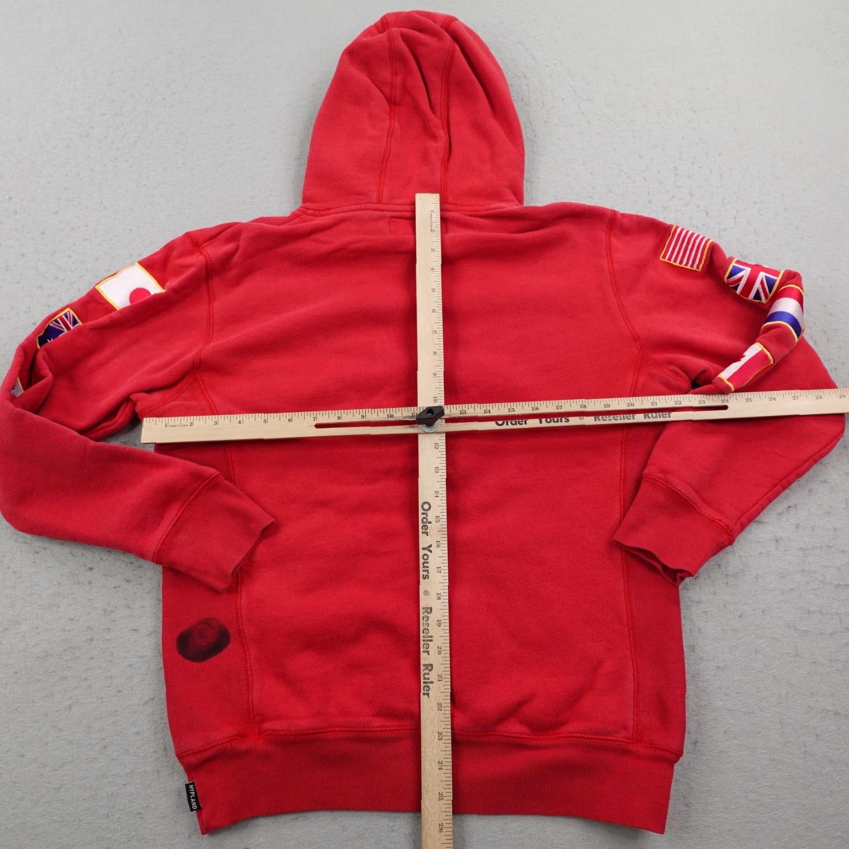 Hypland Hypland Hoodie Mens S Red Worldwide Flag Graphic Pullover Sweatshirt Sweater Size US S / EU 44-46 / 1 - 6 Thumbnail