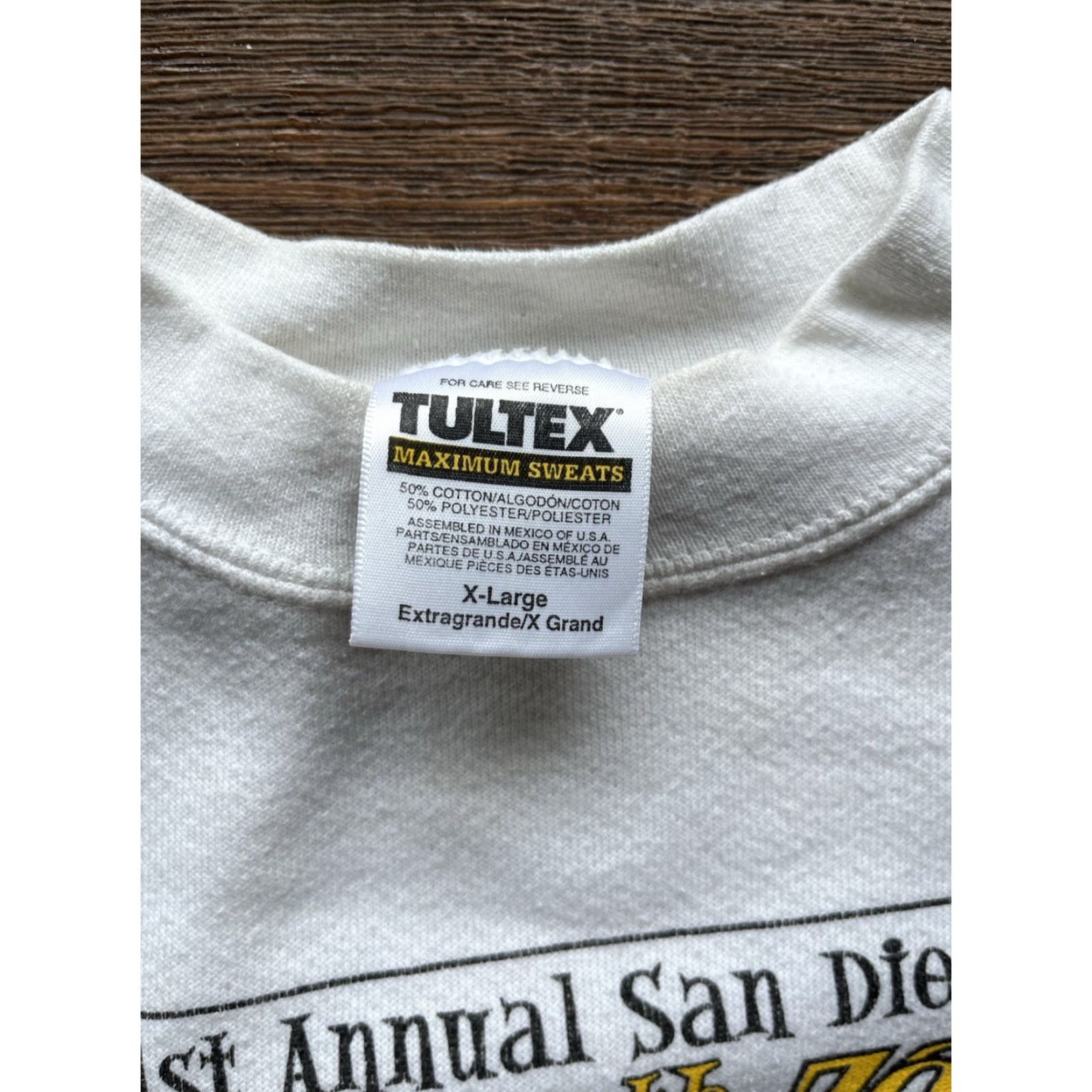 Tultex VINTAGE Tultex Men's Sweatshirt White San Diego Jazz Fest XL PILLING Crew Y2K Size US XL / EU 56 / 4 - 4 Thumbnail