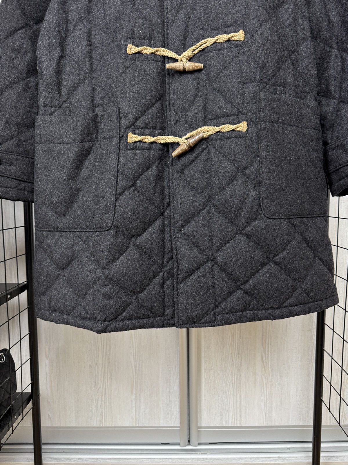 Ralph Lauren Ralph Lauren Quilted Toggle Cashmere Dark Gray Jacket Coat Size US L / EU 52-54 / 3 - 8 Thumbnail