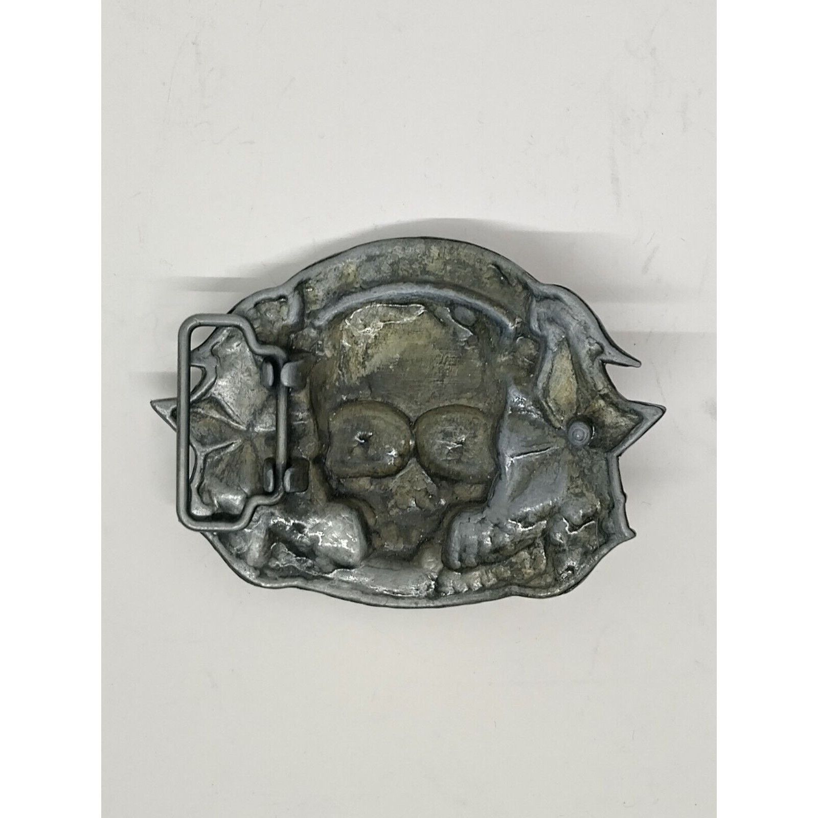 Lucky Brand Vtg Lucky 13 Skull Dice Belt Buckle Biker Player Street Styl Size ONE SIZE - 2 Thumbnail