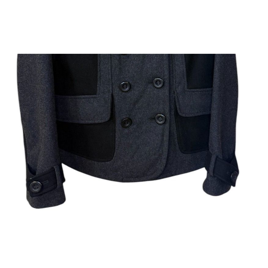 Guess Guess Pea Coat Women Large Gray Black Wool Blend Preppy Size L / US 10 / IT 46 - 3 Thumbnail