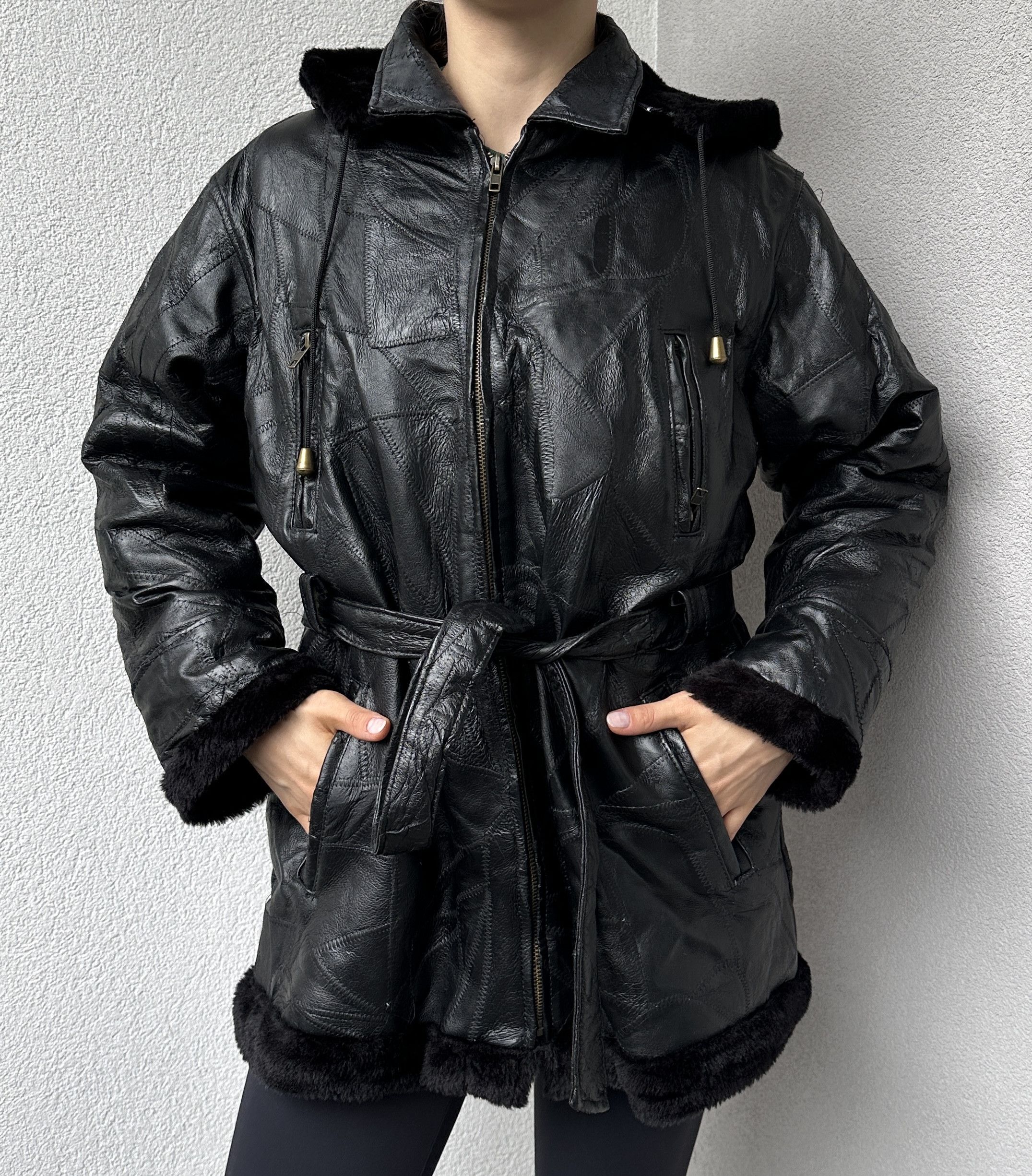 Vintage Vintage Avant Garde women leather jacket opium cyber y2k Size L / US 10 / IT 46 - 1 Thumbnail