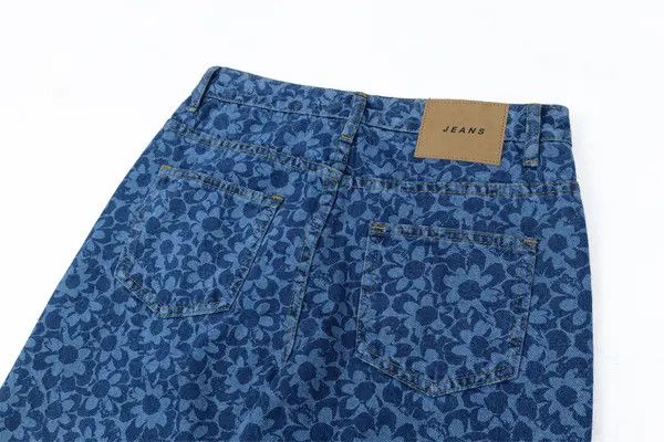 Other Street men's digital print flower casual straight jeans Size US 32 / EU 48 - 5 Thumbnail