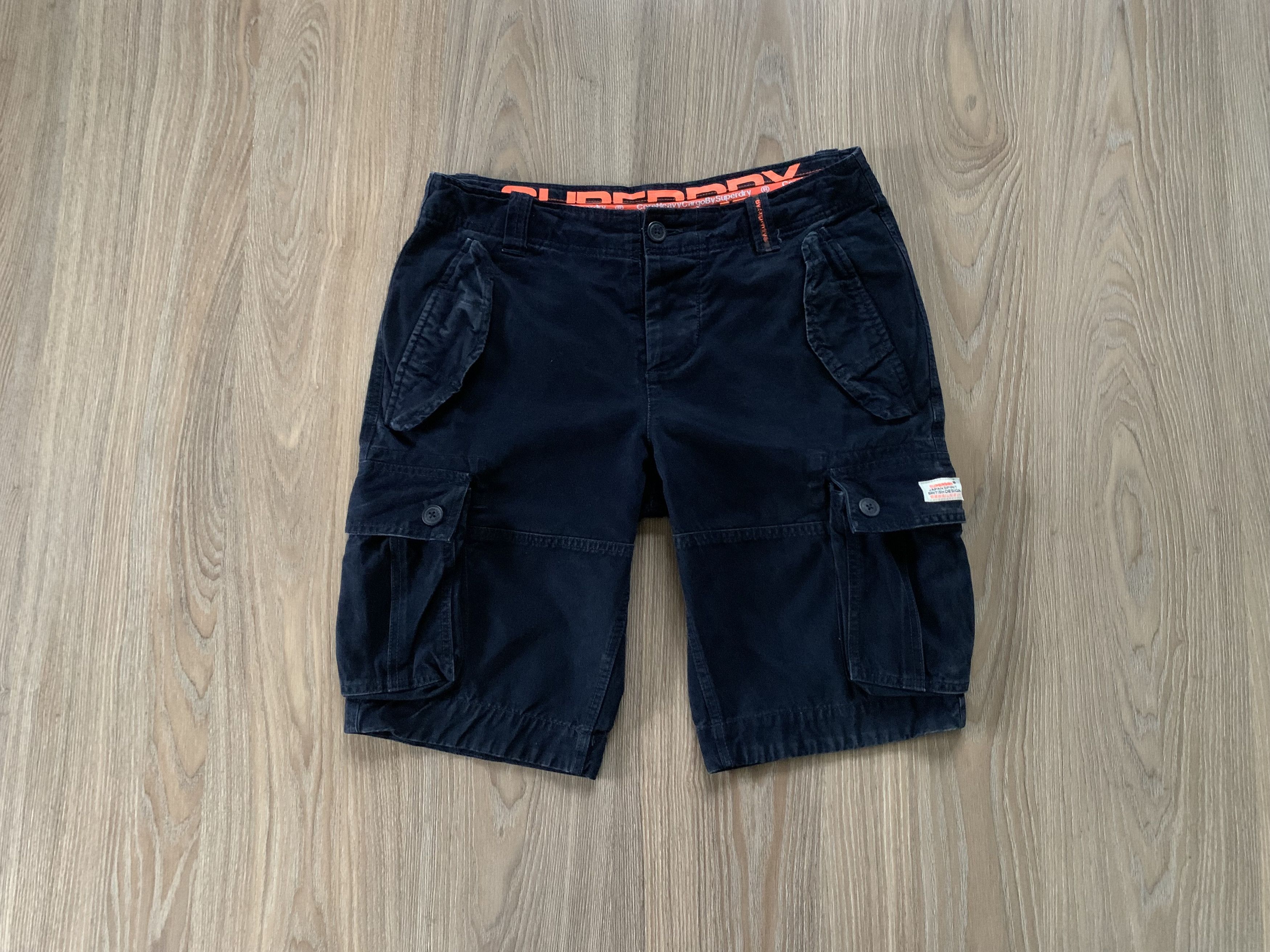 Japanese Brand × Superdry Superdry Blue Cargo Shorts Multi Pocket Size US 34 / EU 50 - 1 Thumbnail