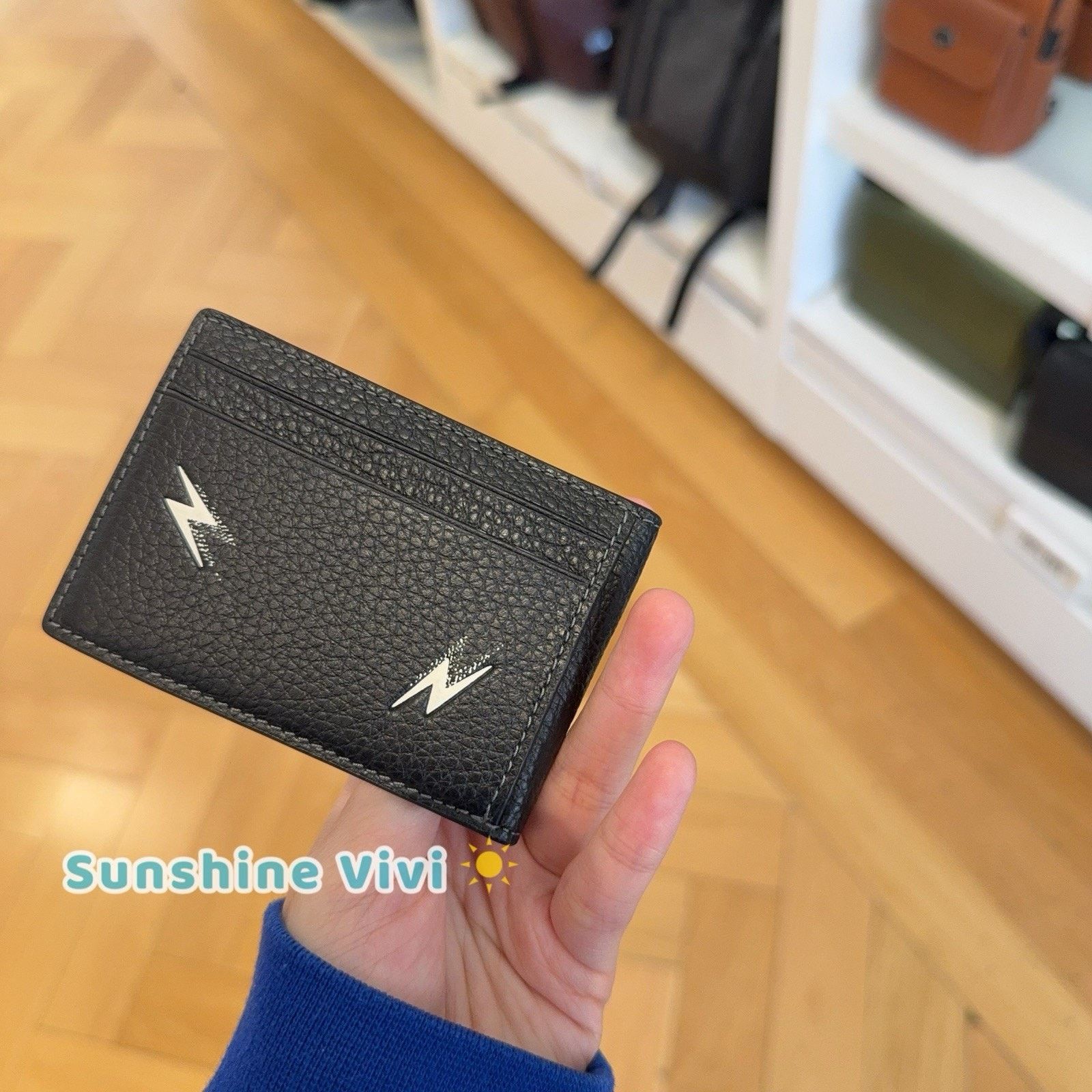 Coach NWT COACH Compact Billfold With Lightning Bolt CDC94 black Size ONE SIZE - 3 Thumbnail