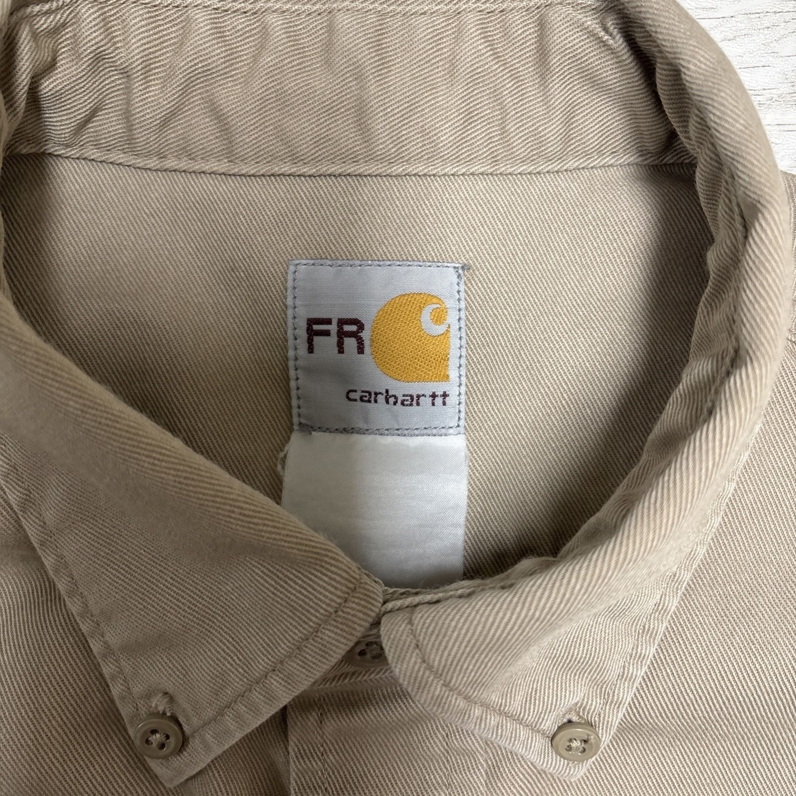 Carhartt Carhartt FR Shirt Mens 2XL Tan Flame Resistant Work Long Sle Size US XXL / EU 58 / 5 - 6 Thumbnail