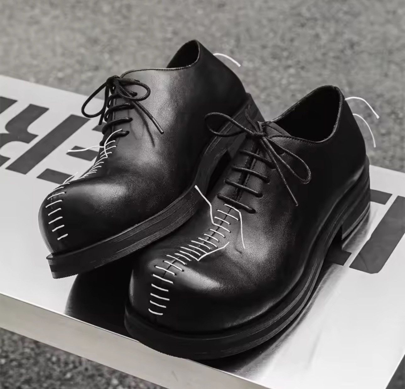 Other Real Genuine Leather Punk Gothic Derby Casual Shoes Boots Size US 11 / EU 44 - 5 Thumbnail