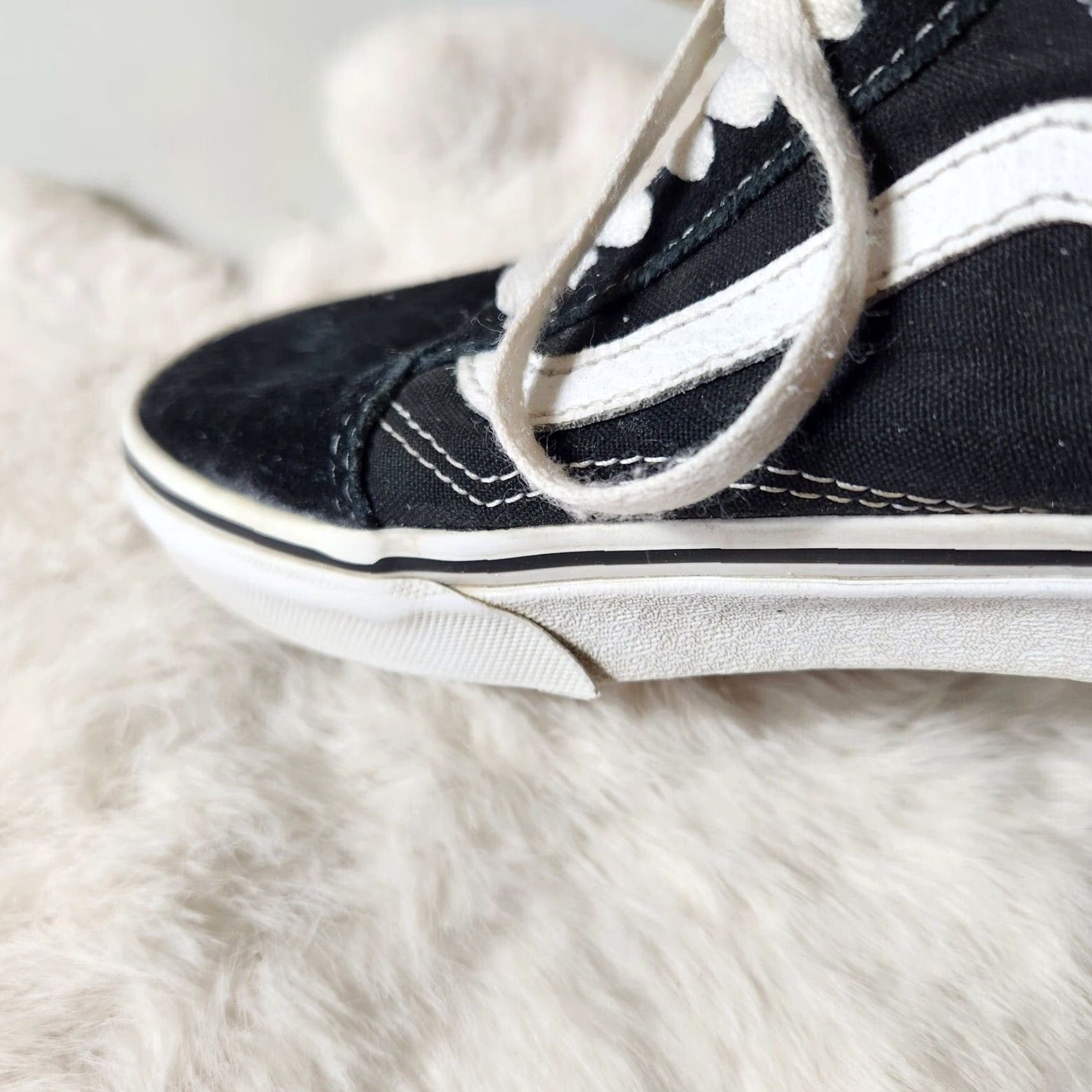 Vans VANS Old Skool Black Low Top Sneakers Womens 8 Mens 6.5 Unisex Adults Casual Skateboarding Suede/Canvas Size M / US 6-8 / IT 42-44 - 4 Thumbnail