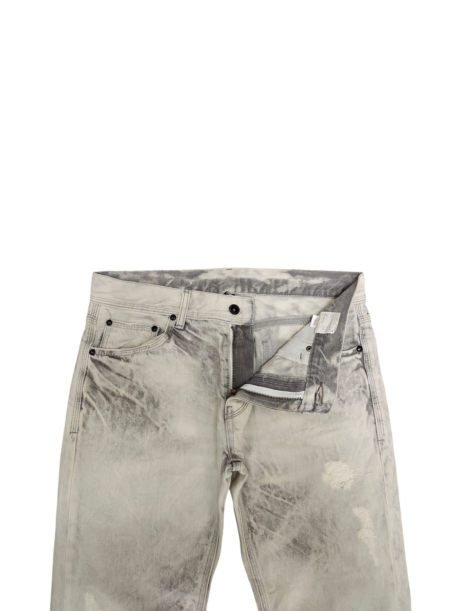 Neil Barrett Neil Barret Bleach Wash Clawmark Distress Faded Denim Jeans Size US 32 / EU 48 - 7 Thumbnail