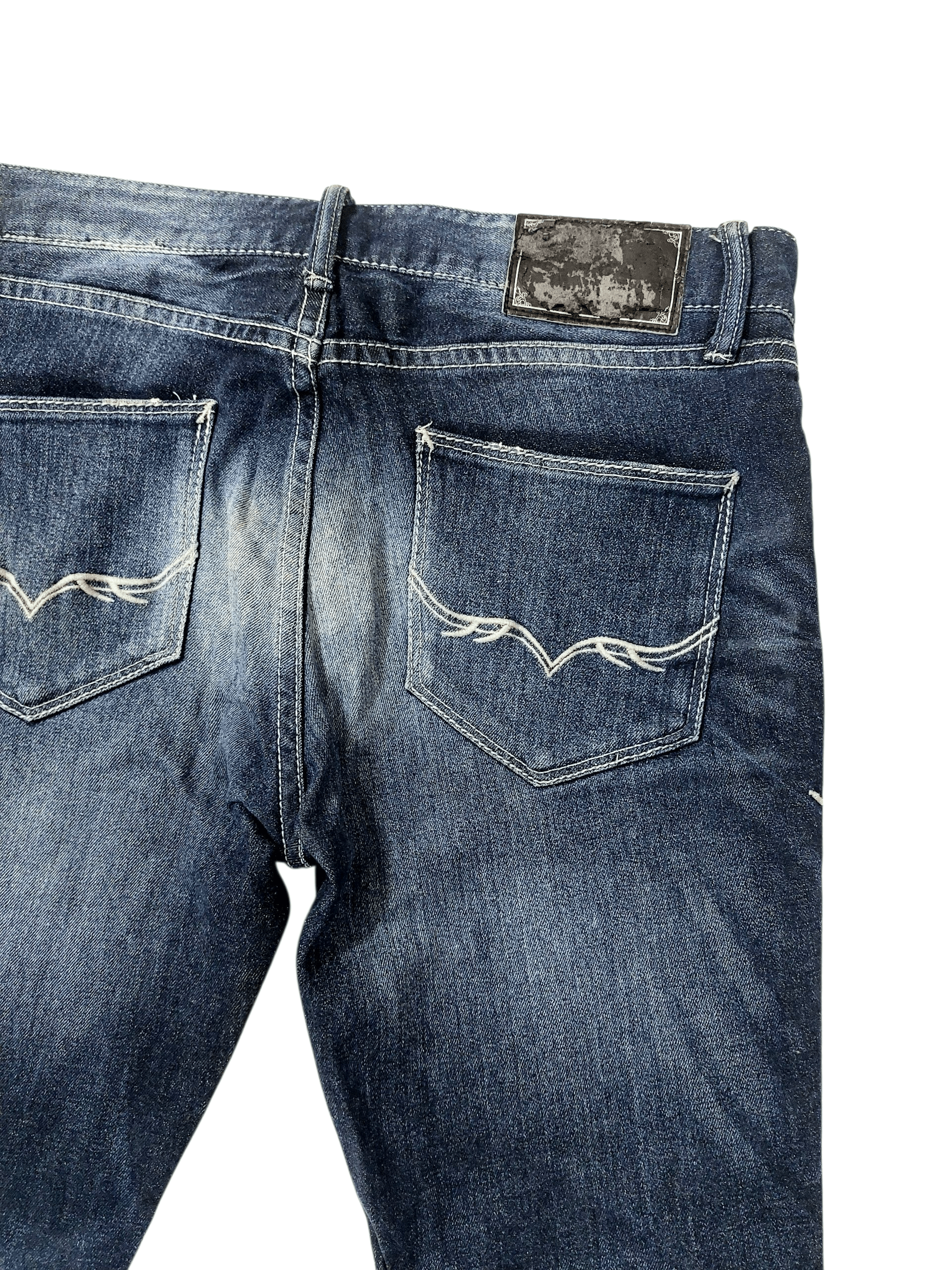 GOSTAR DE FUGA FUGA Spiral Distressed Denim Size US 31 - 12 Thumbnail