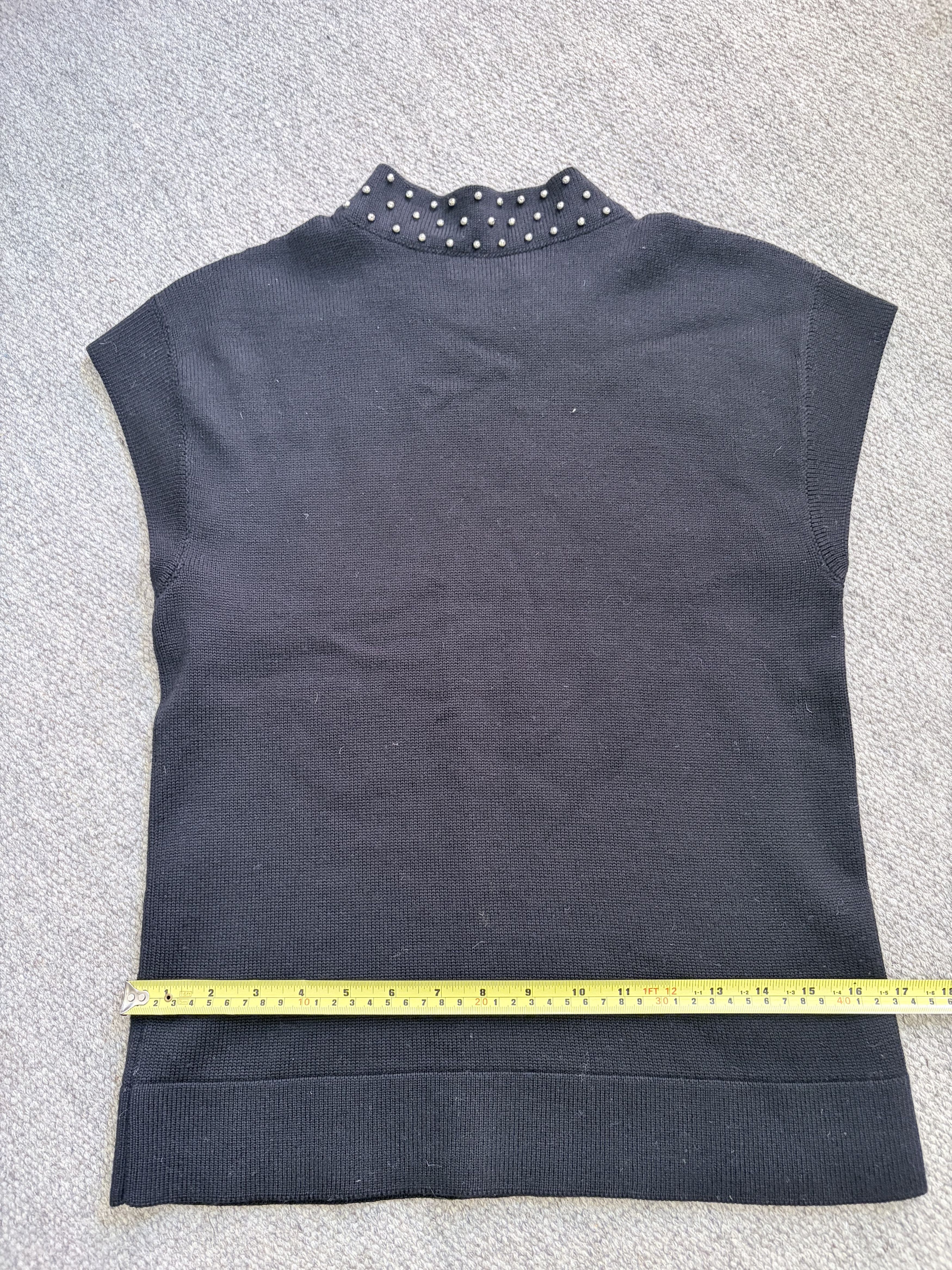 Celine Celine Paris Black Studded Knit Top / Size S Size S / US 4 / IT 40 - 4 Thumbnail
