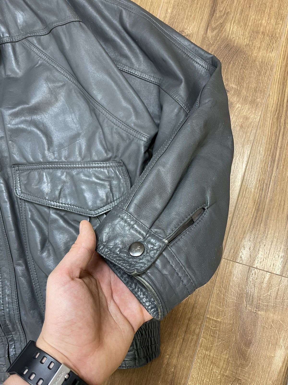 Genuine Leather × Vintage Vintage Y2K Aviator Top Gun Genuine Leather Jacket Bomber Size US M / EU 48-50 / 2 - 9 Thumbnail