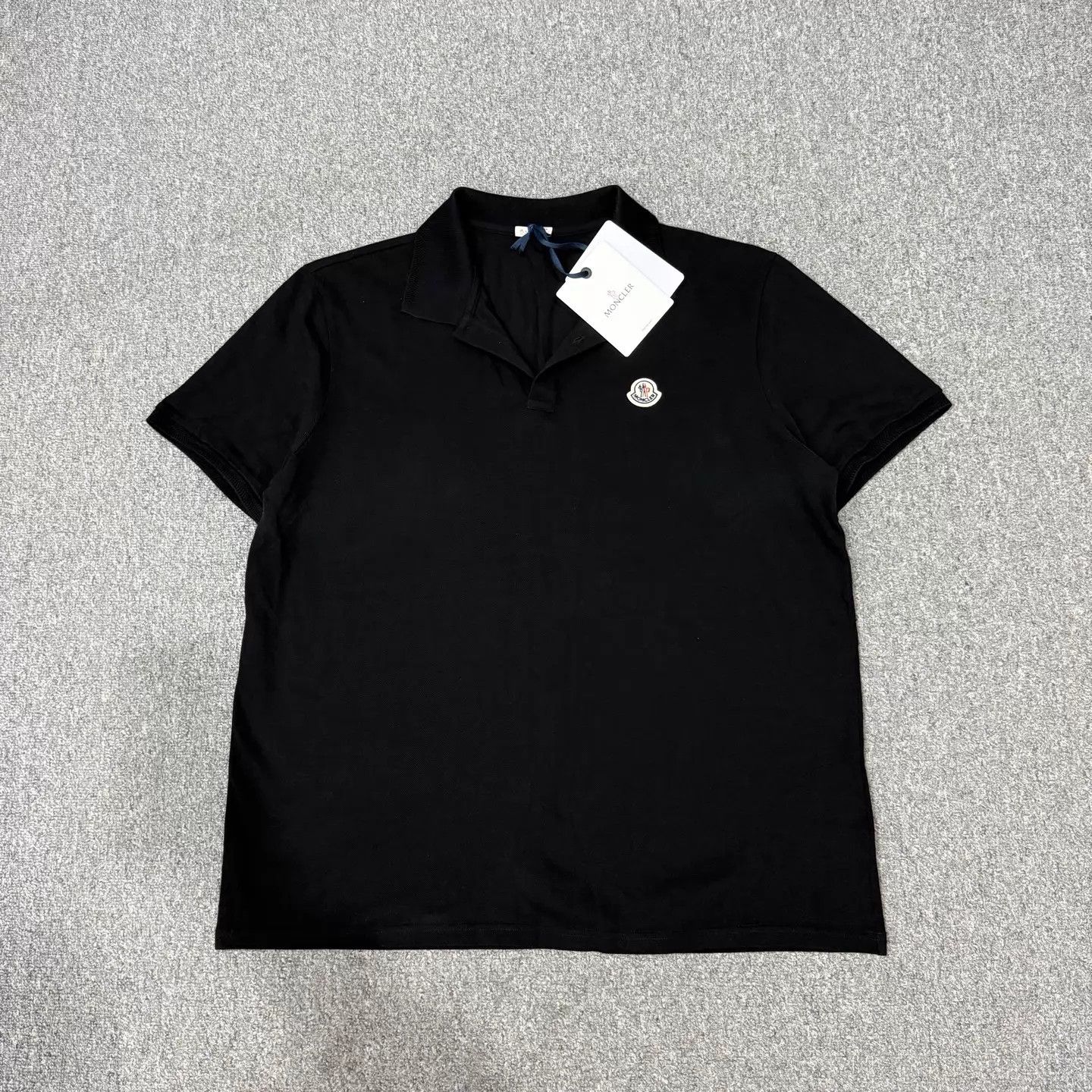 Moncler Moncler black logo short sleeve Polo shirt 3XL new Size 3XL / US 20-22 - 1 Thumbnail