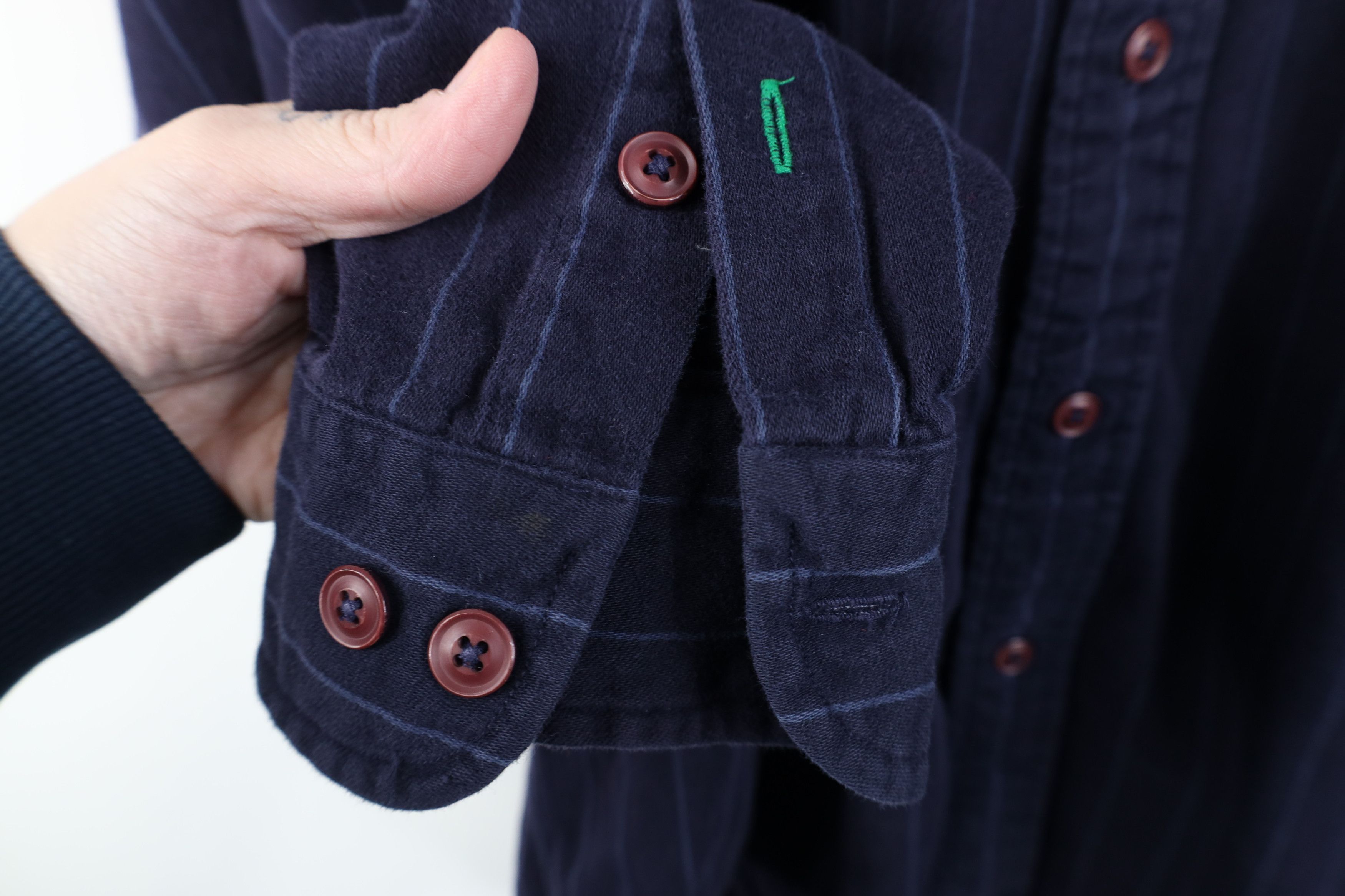 Tommy Hilfiger Vintage 90s Tommy Hilfiger Pinstriped Flannel Button Shirt Size US M / EU 48-50 / 2 - 7 Thumbnail