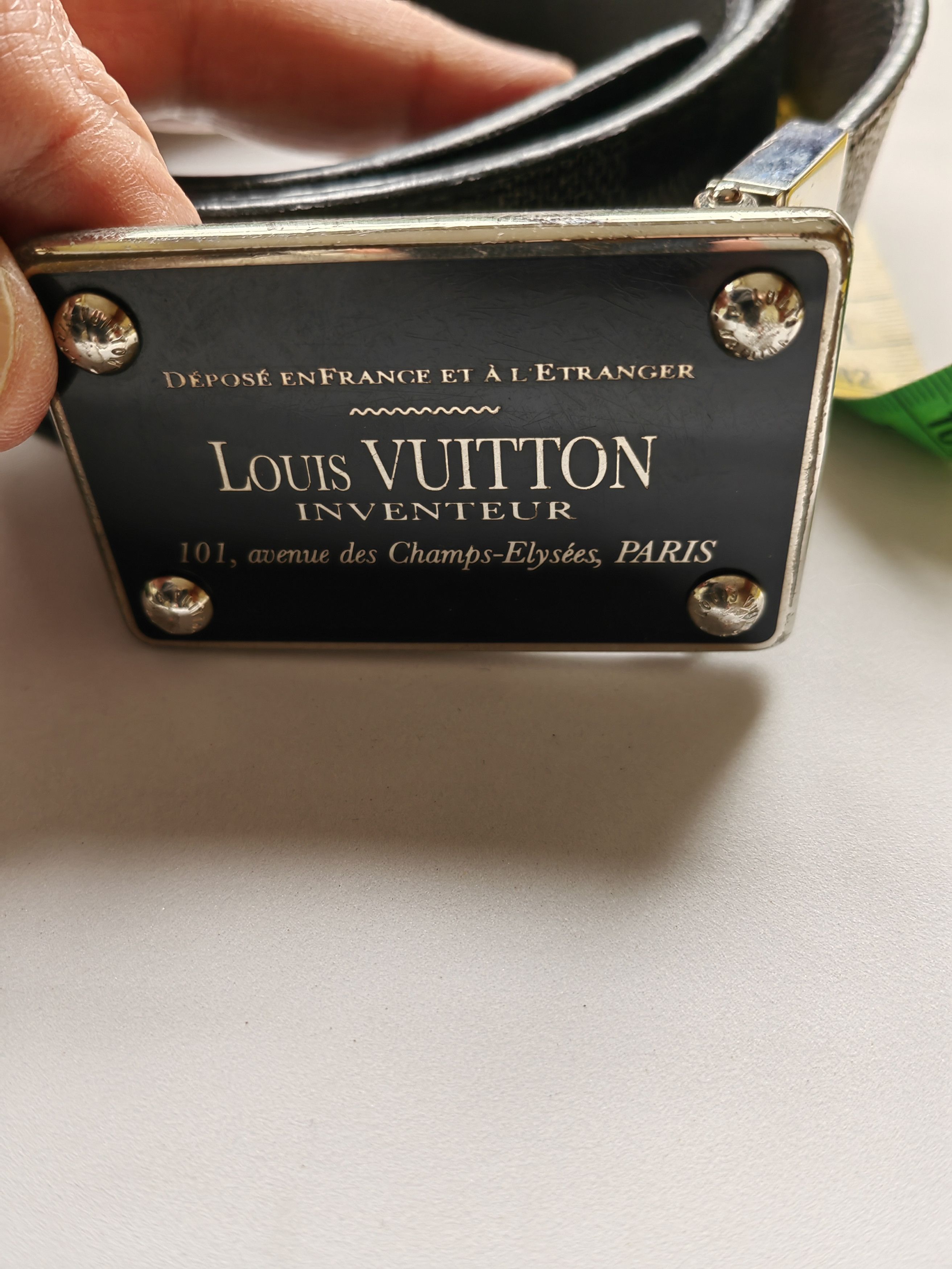Louis Vuitton Louis Vuitton Inventeur Belt Damier Graphite Black size 110 Size 44 - 11 Thumbnail