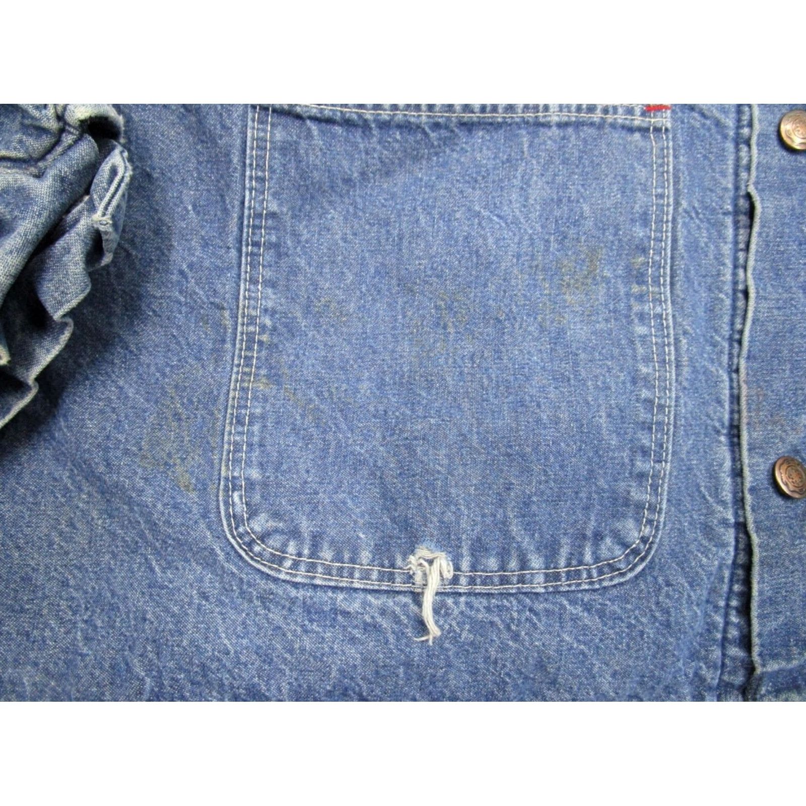 Denime VINTAGE Big Ben Denim Jacket Men XL Blue Chore Barn Coat 90s USA Jacket Size US XL / EU 56 / 4 - 3 Thumbnail