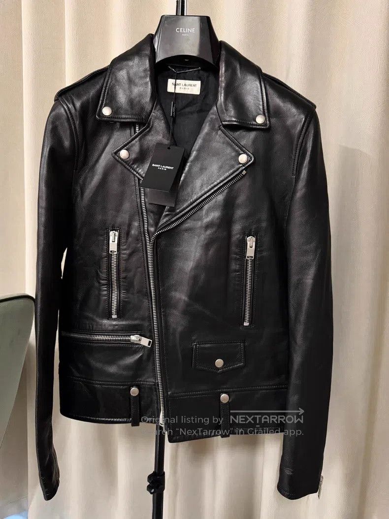 Saint Laurent Paris Saint Laurent Paris Motorcycle Leather Jacket Size US M / EU 48-50 / 2 - 1 Thumbnail