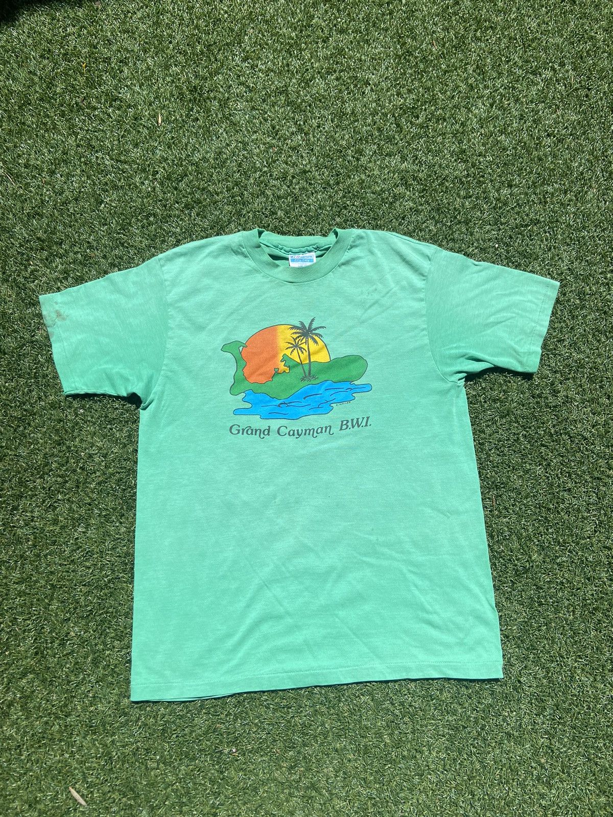 Vintage VTG 80’s Grand Canyon Lite Green Tee Size US L / EU 52-54 / 3 - 1 Thumbnail