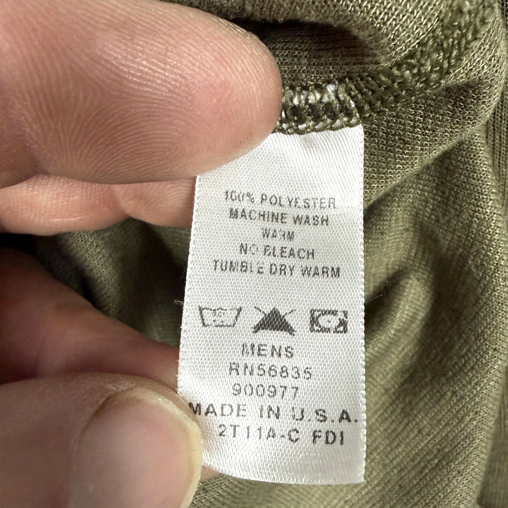 Vintage Cabela's Shirt Mens L Green Long Sleeve Layer Outdoors Hunting Crew Neck Polyester Jersey Size US L / EU 52-54 / 3 - 6 Thumbnail