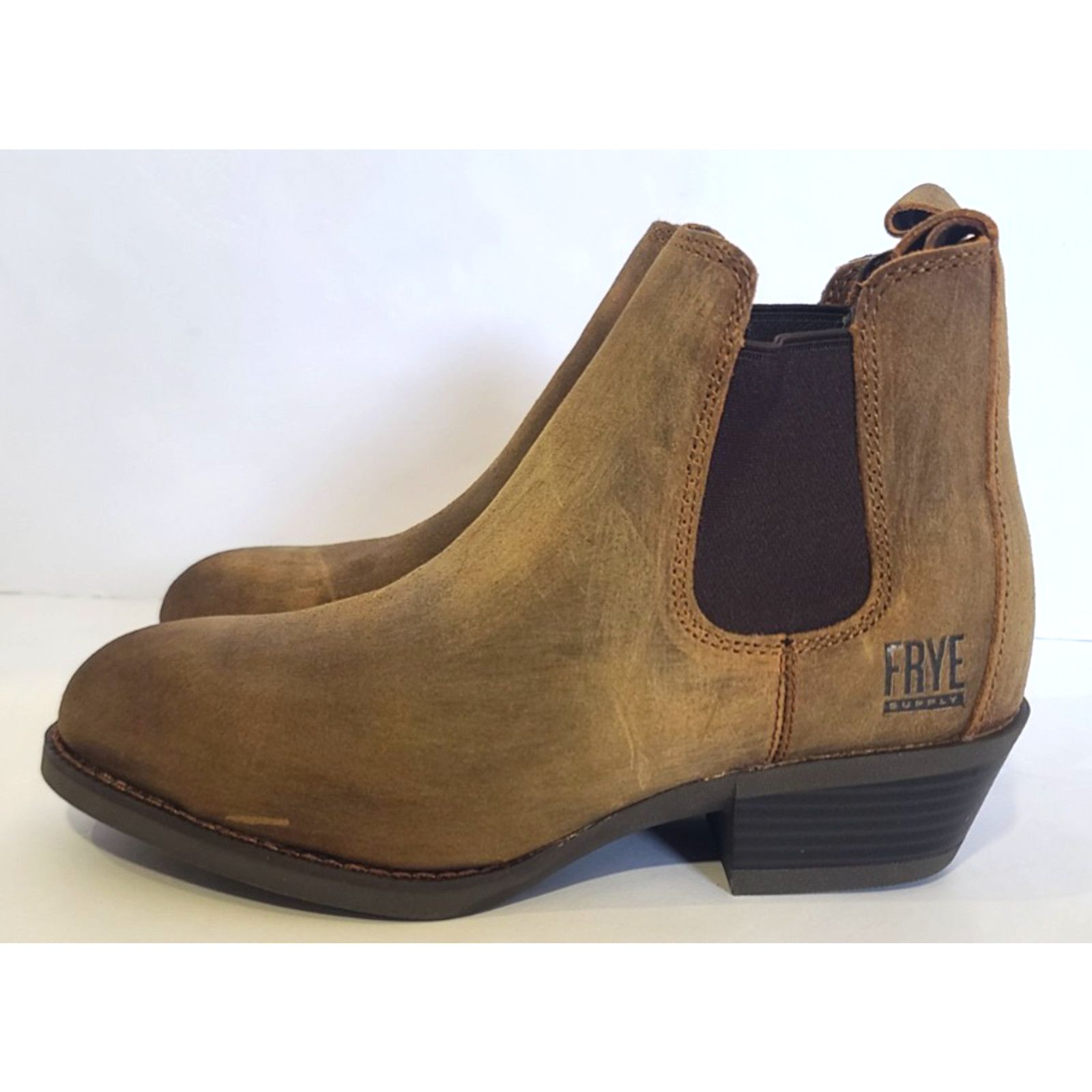 Frye Frye Womens Brown Leather Steel Toe Chelsea Booties US 7.5M Size US 7.5 / IT 37.5 - 2 Thumbnail