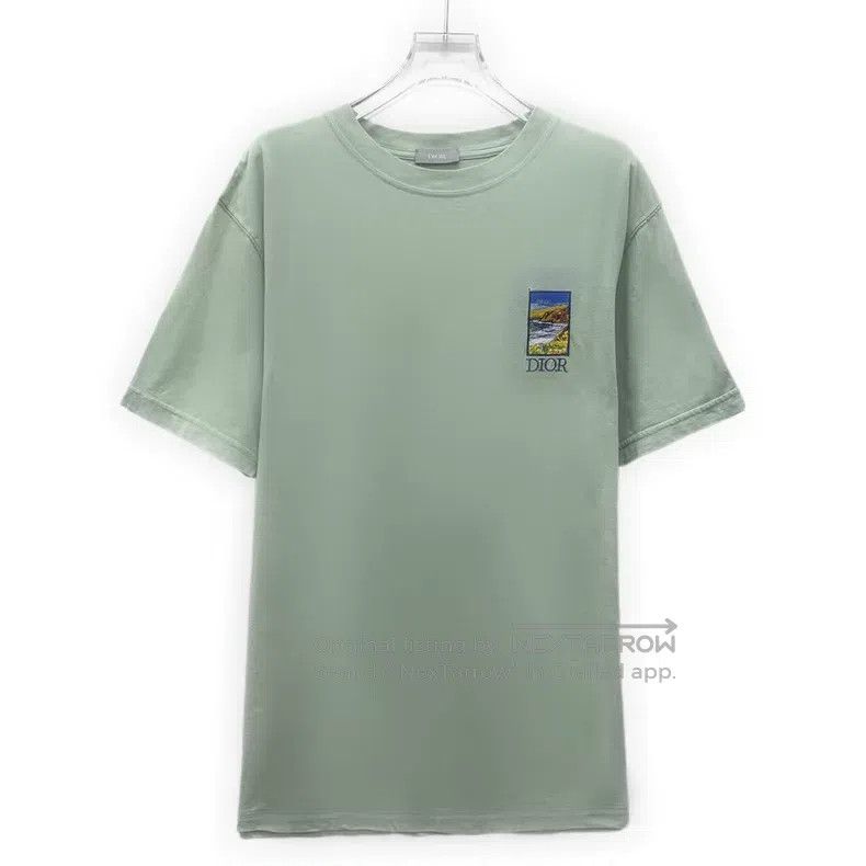 Dior Dior Green landscape printed cotton round-neck short-sleev Size US XS / EU 42 / 0 - 1 Thumbnail