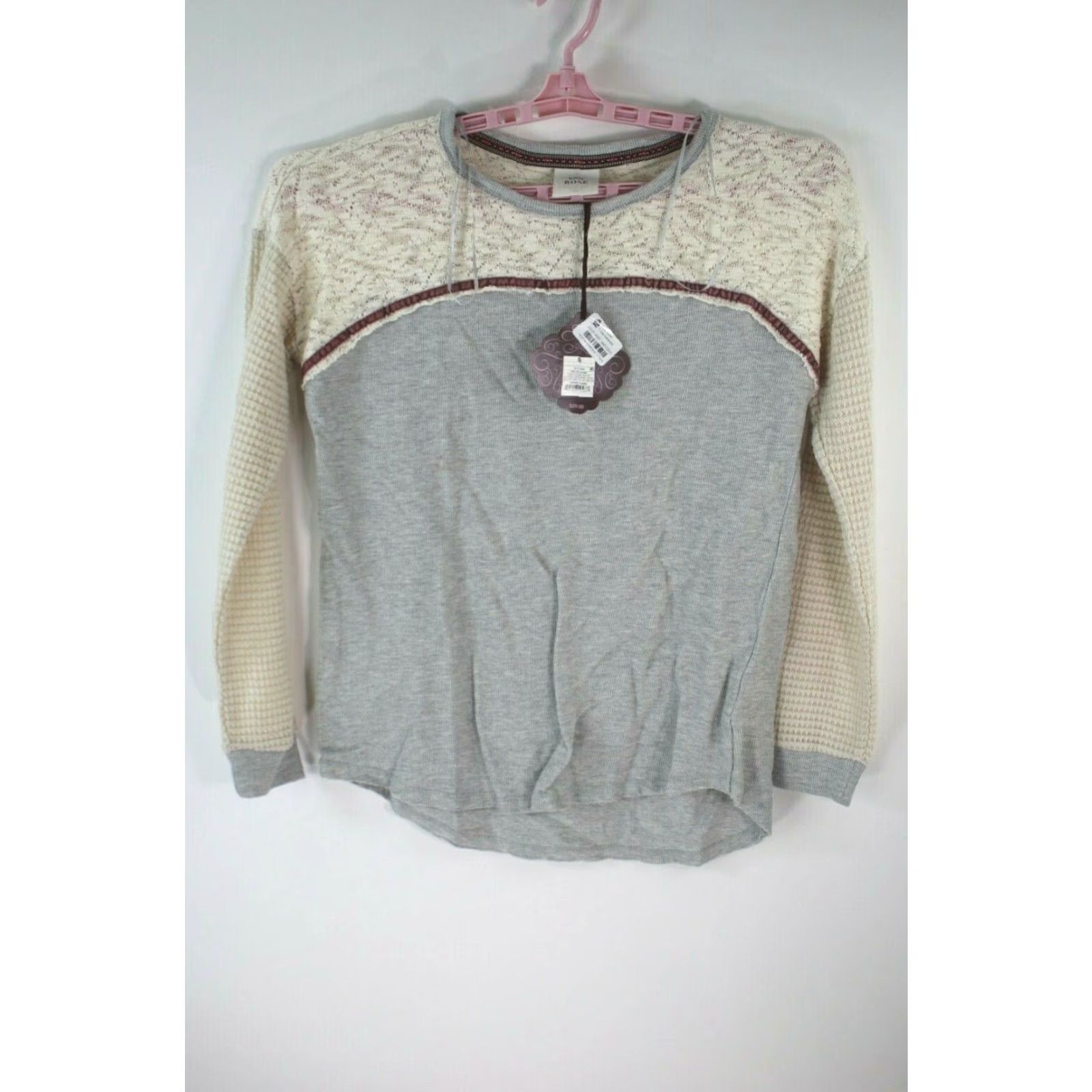 Vintage VINTAGE Knox Rose Womens Sweatshirt Top Casual Long Sleeve Lace Gray Size Small Size S / US 4 / IT 40 - 2 Thumbnail