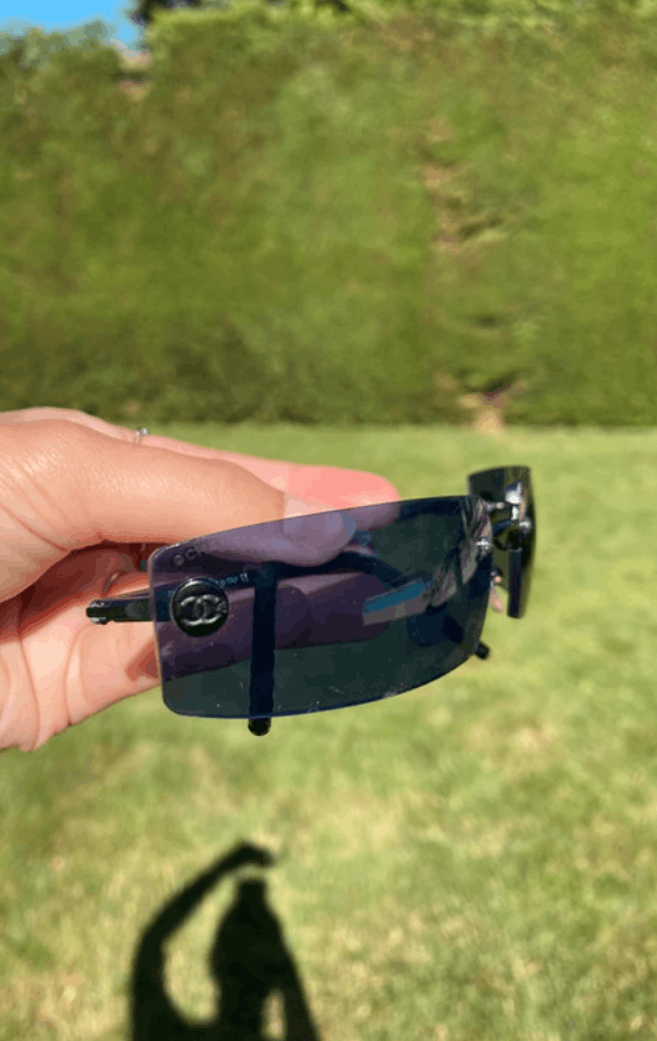 Chanel CHANEL Sunglasses 4047 Rimless Rhinestone 4017 Shields Size ONE SIZE - 4 Thumbnail