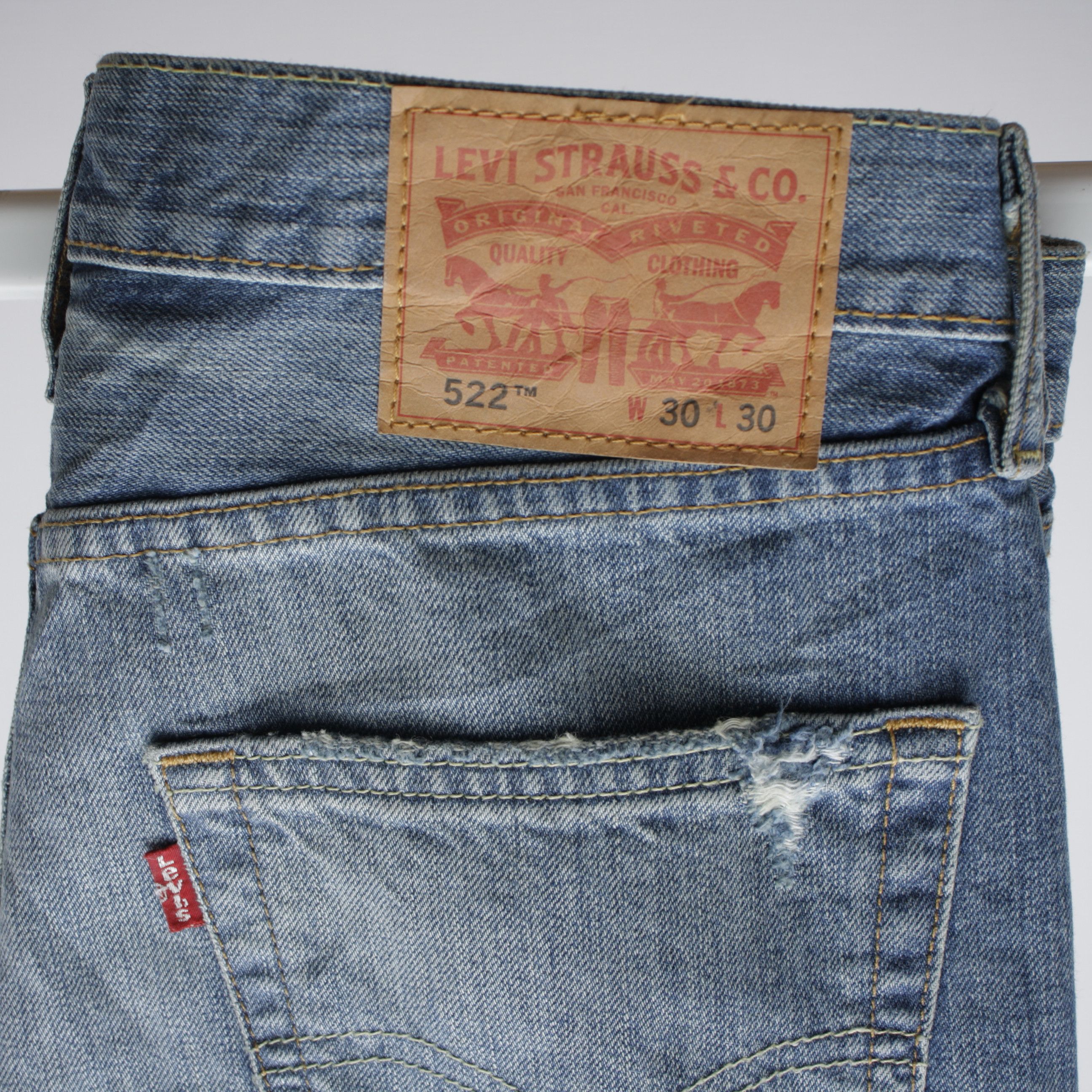 Levi's Distressed Levi’s 522 Mens 30W 30L Size US 30 / EU 46 - 15 Thumbnail