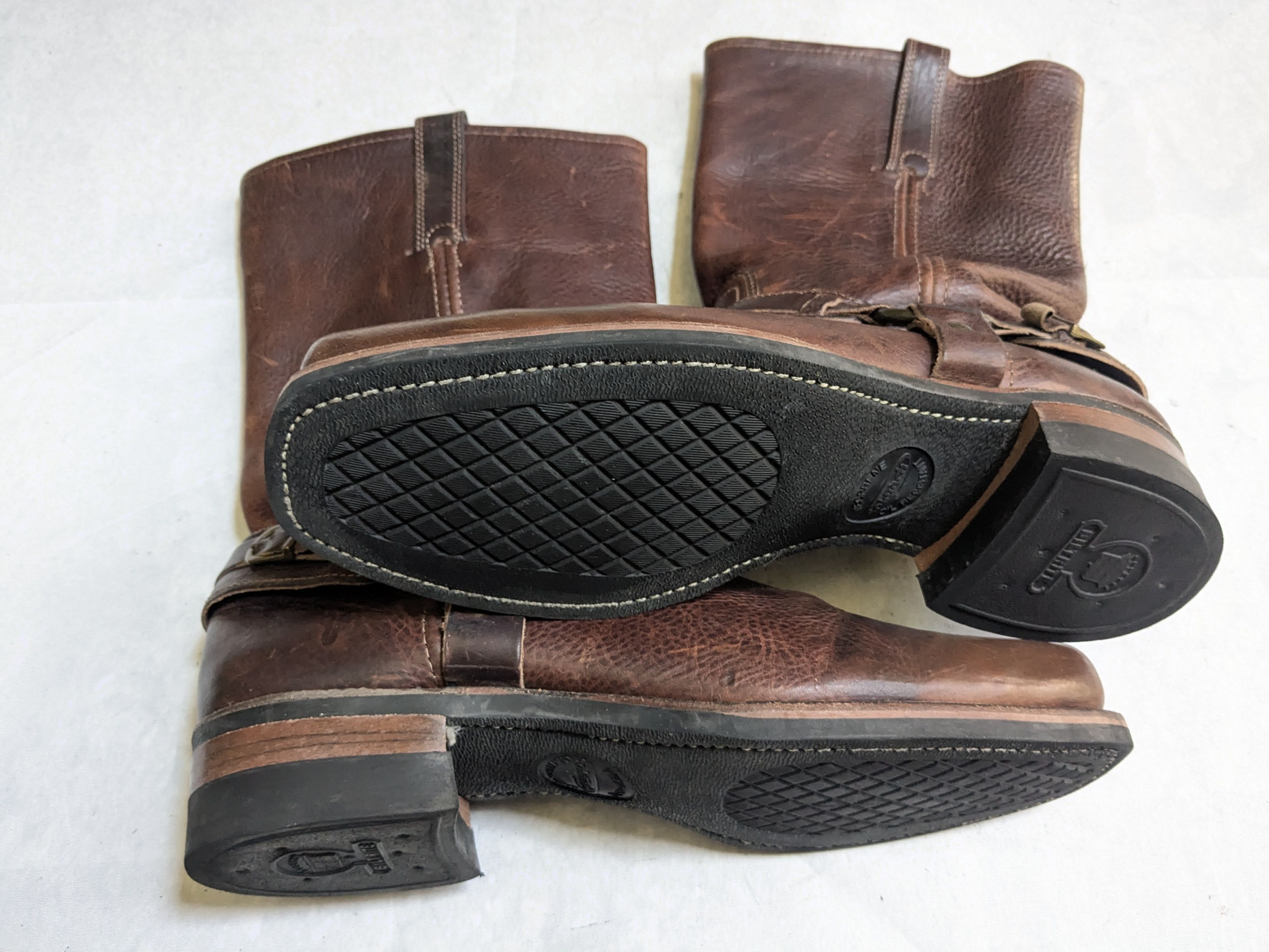 Frye Frye Harness Boots Belted Brown Leather 13 M Strap Size US 13 / EU 46 - 14 Thumbnail