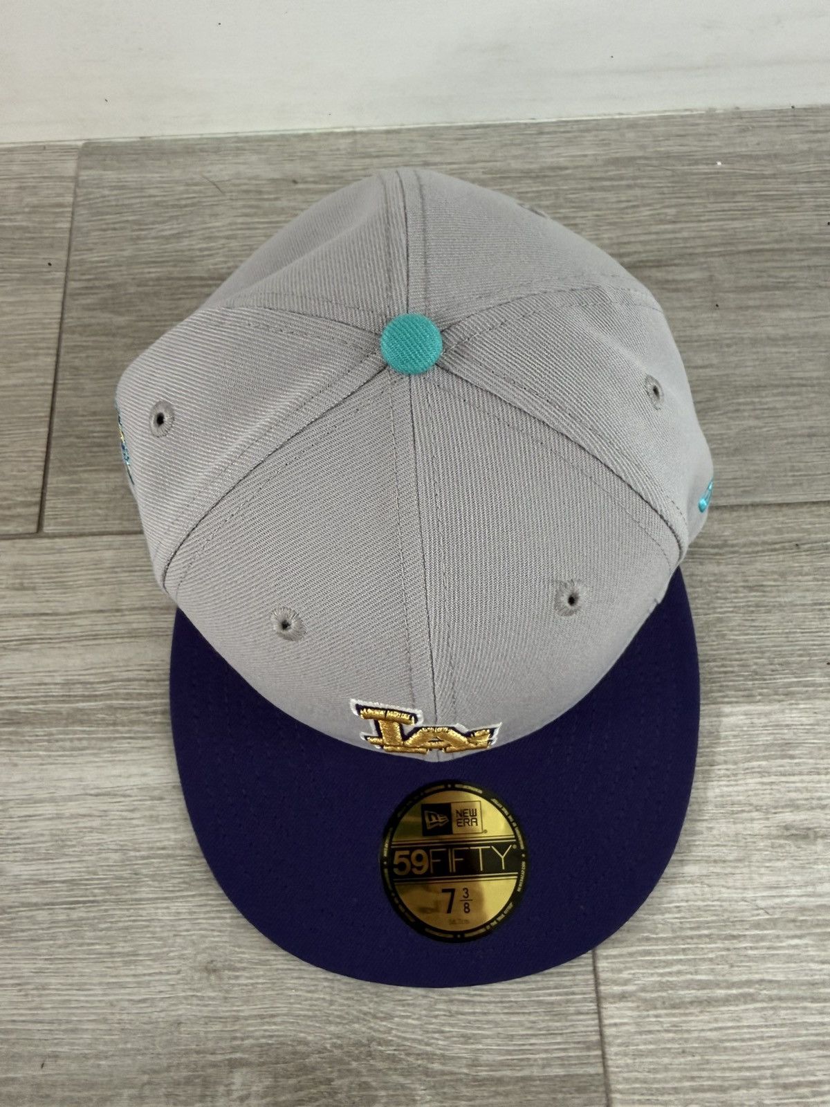 New Era LA Los Angeles Dodgers Hat Club New Era Grey Fitted Sz 7 3/8 Size ONE SIZE - 6 Thumbnail