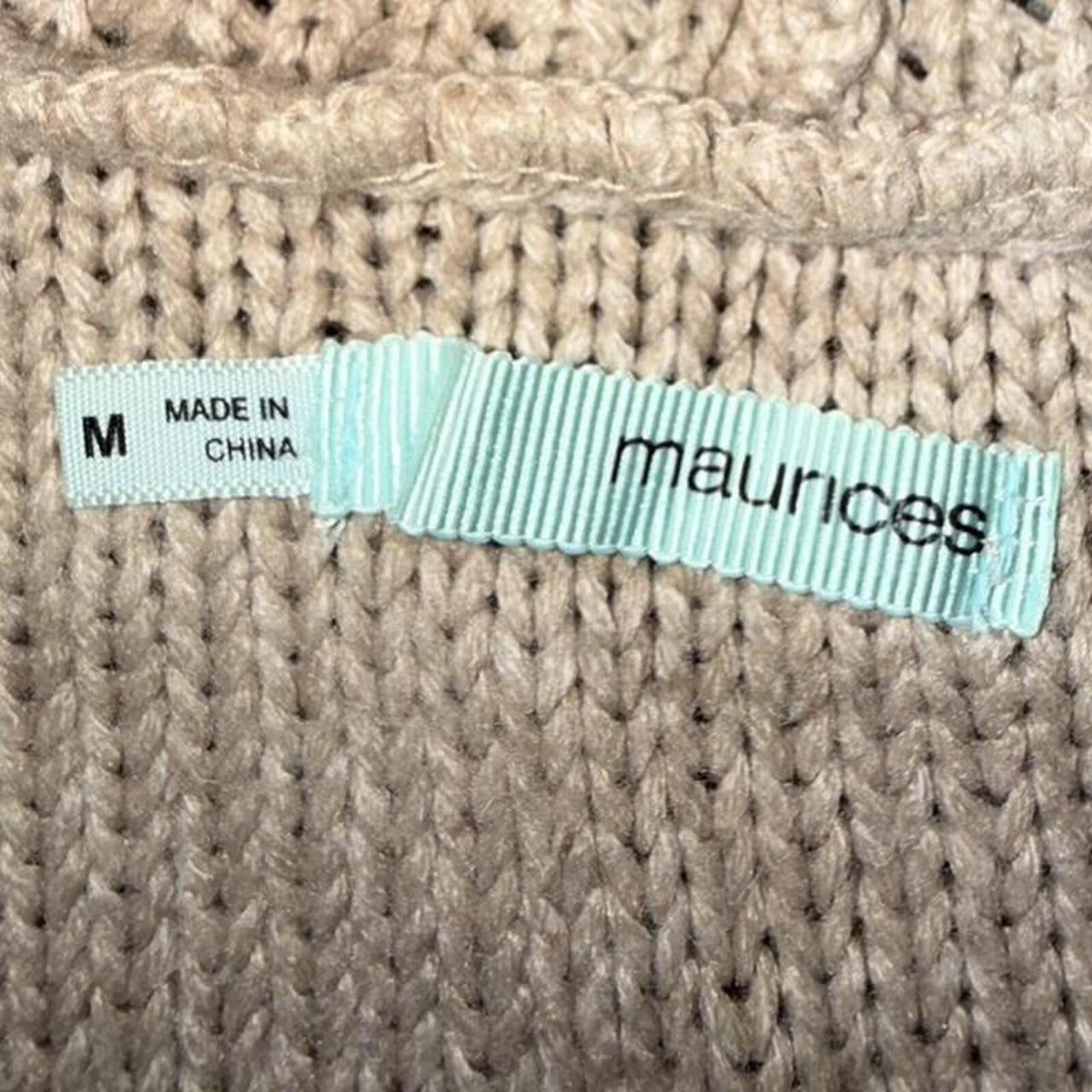 Other Vintage Y2K Tan Maurice’s Knit Cardigan Size M / US 6-8 / IT 42-44 - 6 Thumbnail
