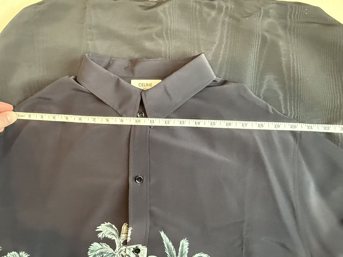 Celine $1.6k SS22 Celine Tailcoat palm tree Shirt in Silk Hedi 41 Size US L / EU 52-54 / 3 - 12 Thumbnail
