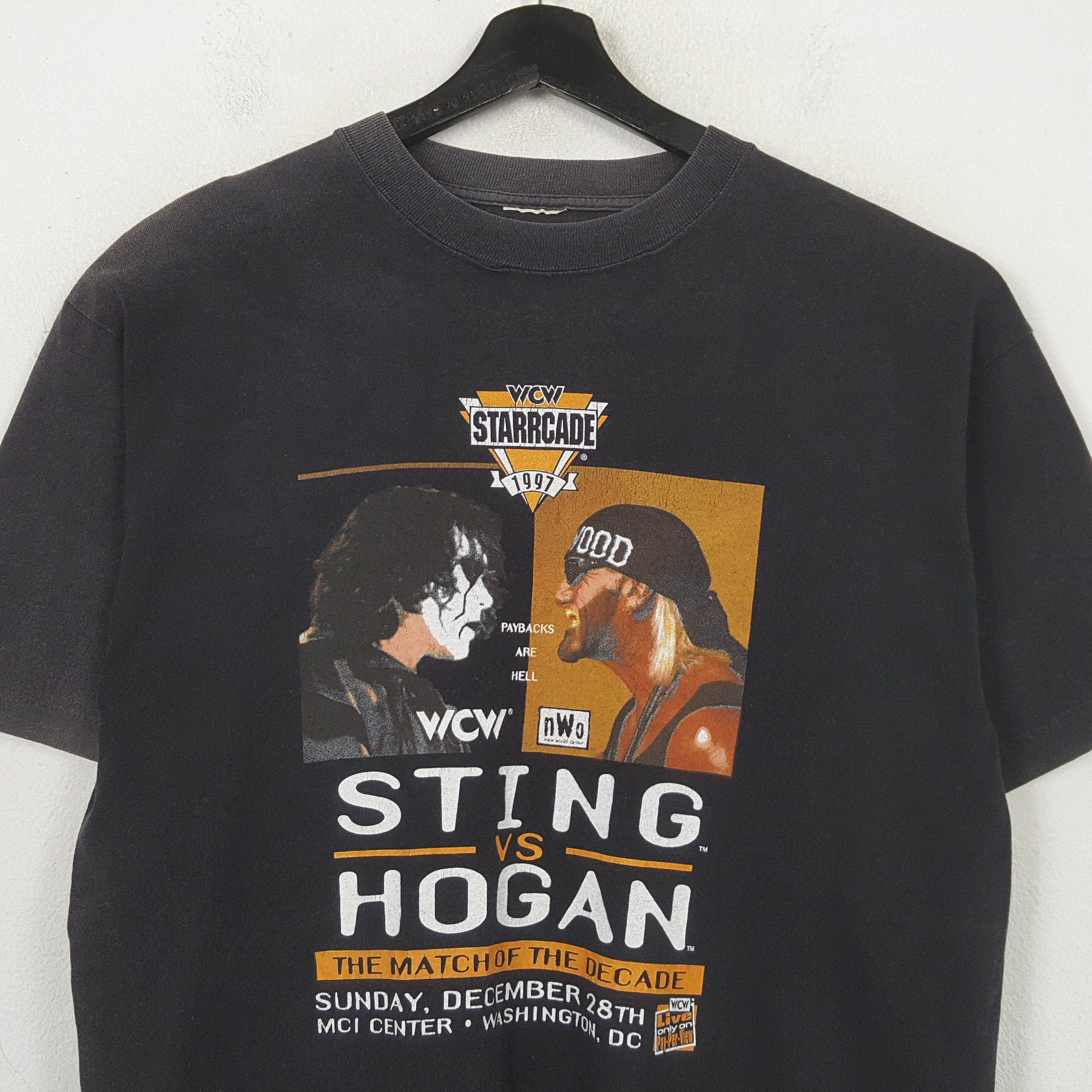 WCW/nWo WCW 1997 Sting Vs Hogan Vintage Tshirt RR26 Size US L / EU 52-54 / 3 - 2 Thumbnail