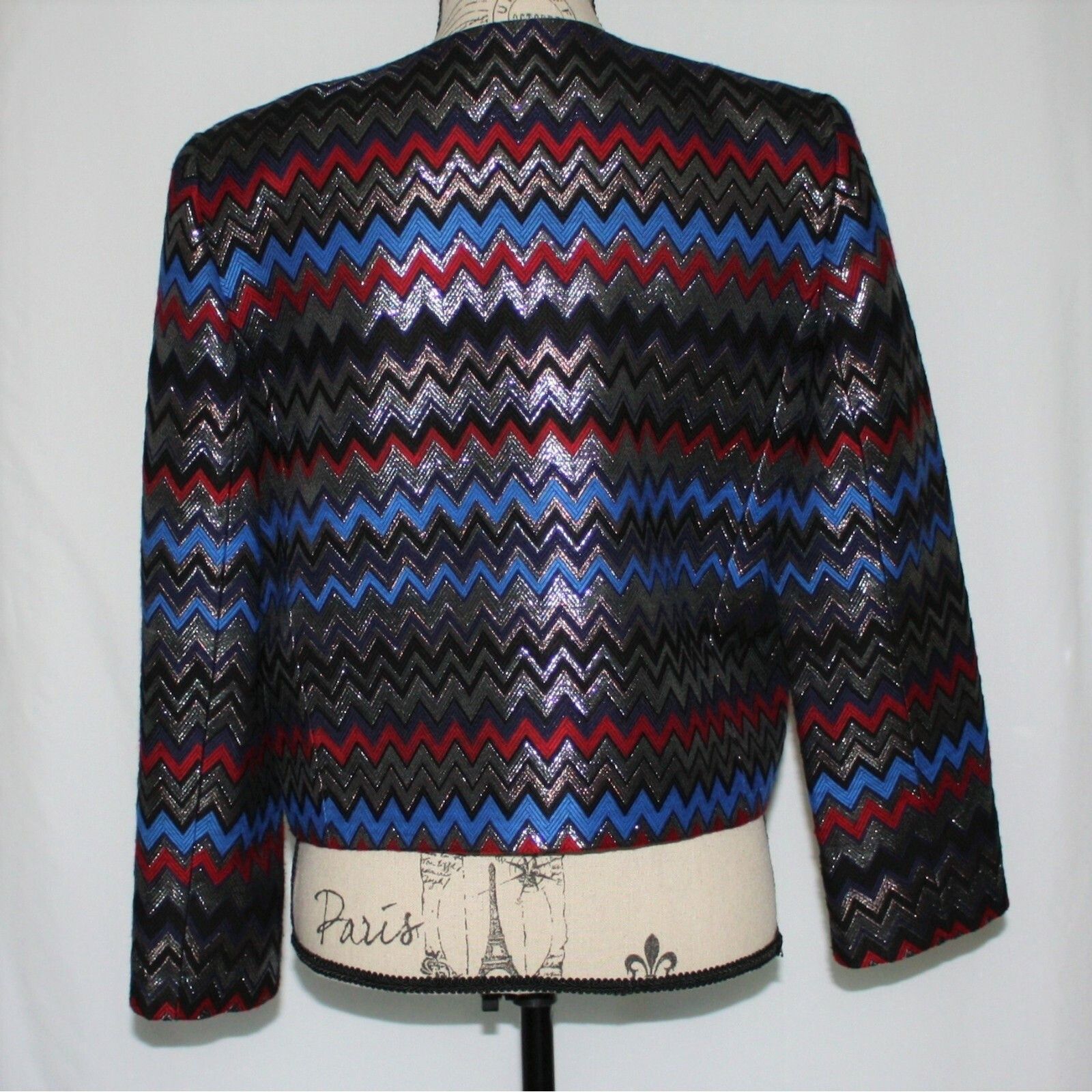 Alice + Olivia Kidman Box Blazer Metallic Print Jacket size M MSRP $597 Size M / US 6-8 / IT 42-44 - 11 Thumbnail