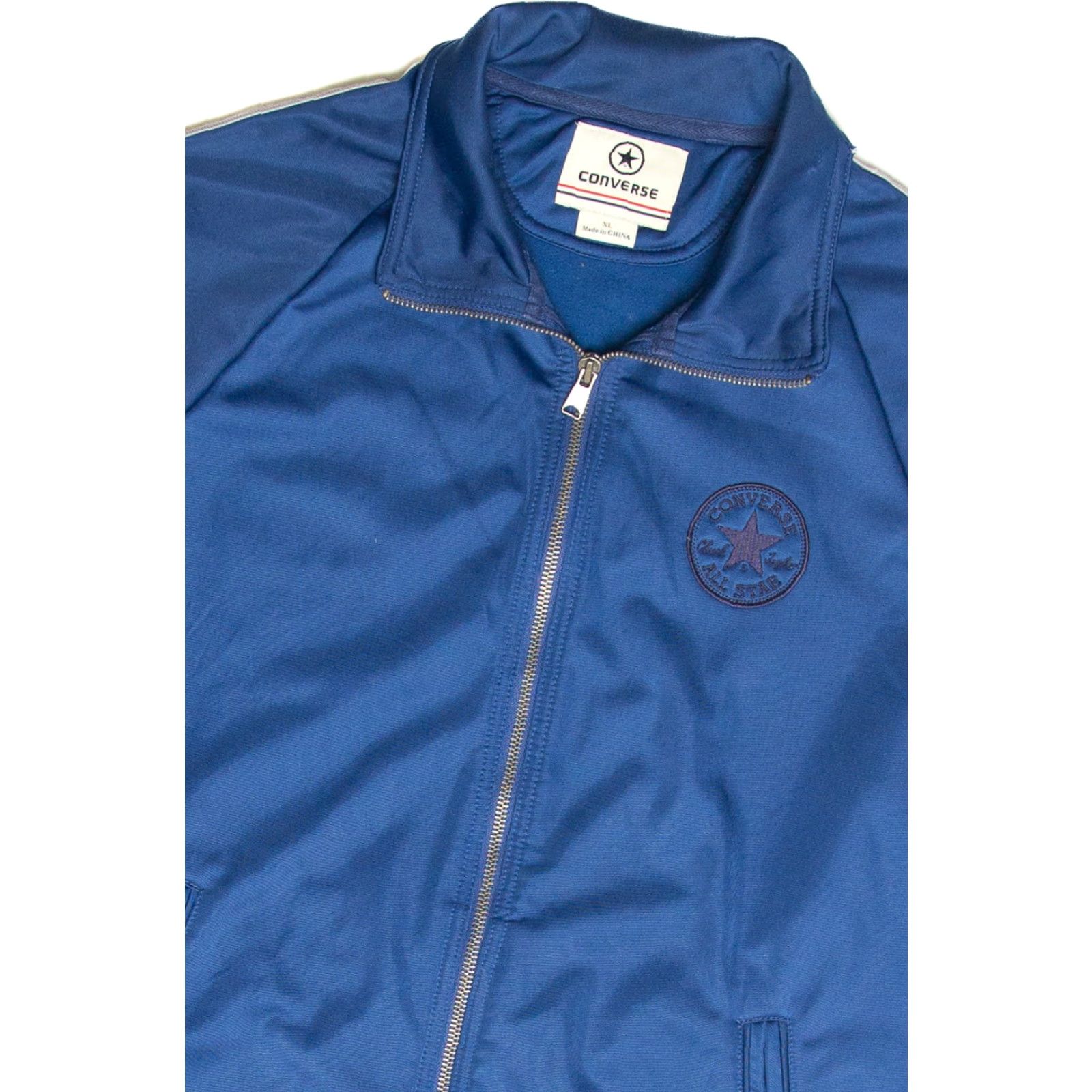 Converse VINTAGE Converse Track Jacket Blue X-Large 80s Style Athletic Retro Size US XL / EU 56 / 4 - 2 Thumbnail