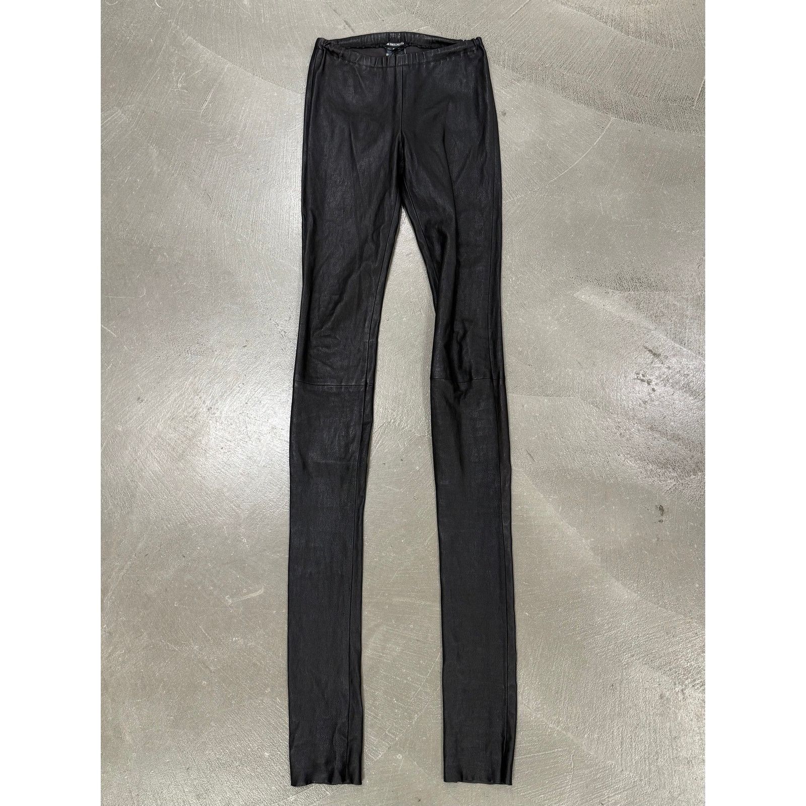 Ann Demeulemeester 2000s Ann Demeulemeester extra long leather leggings Size 25" / US 0 / IT 36 - 1 Thumbnail