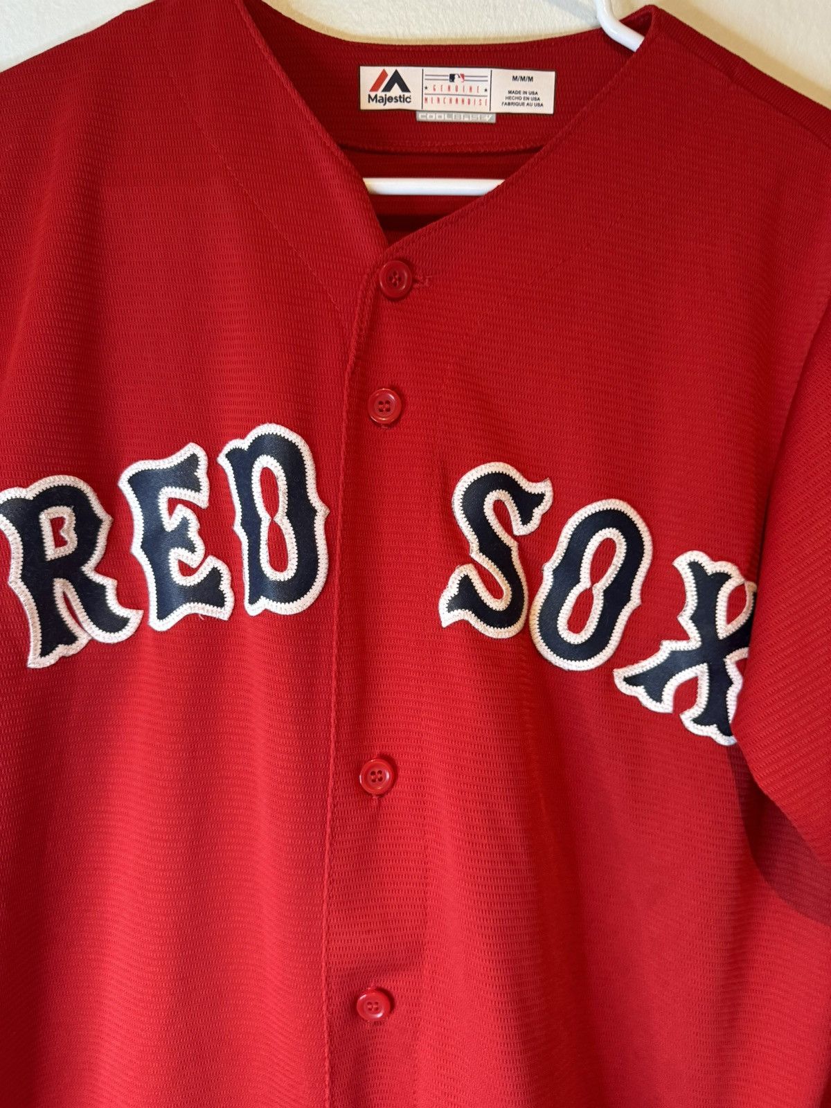 Majestic Boston Red Sox Jersey Size 40 M Red Majestic MLB Cool Base Size US M / EU 48-50 / 2 - 2 Thumbnail