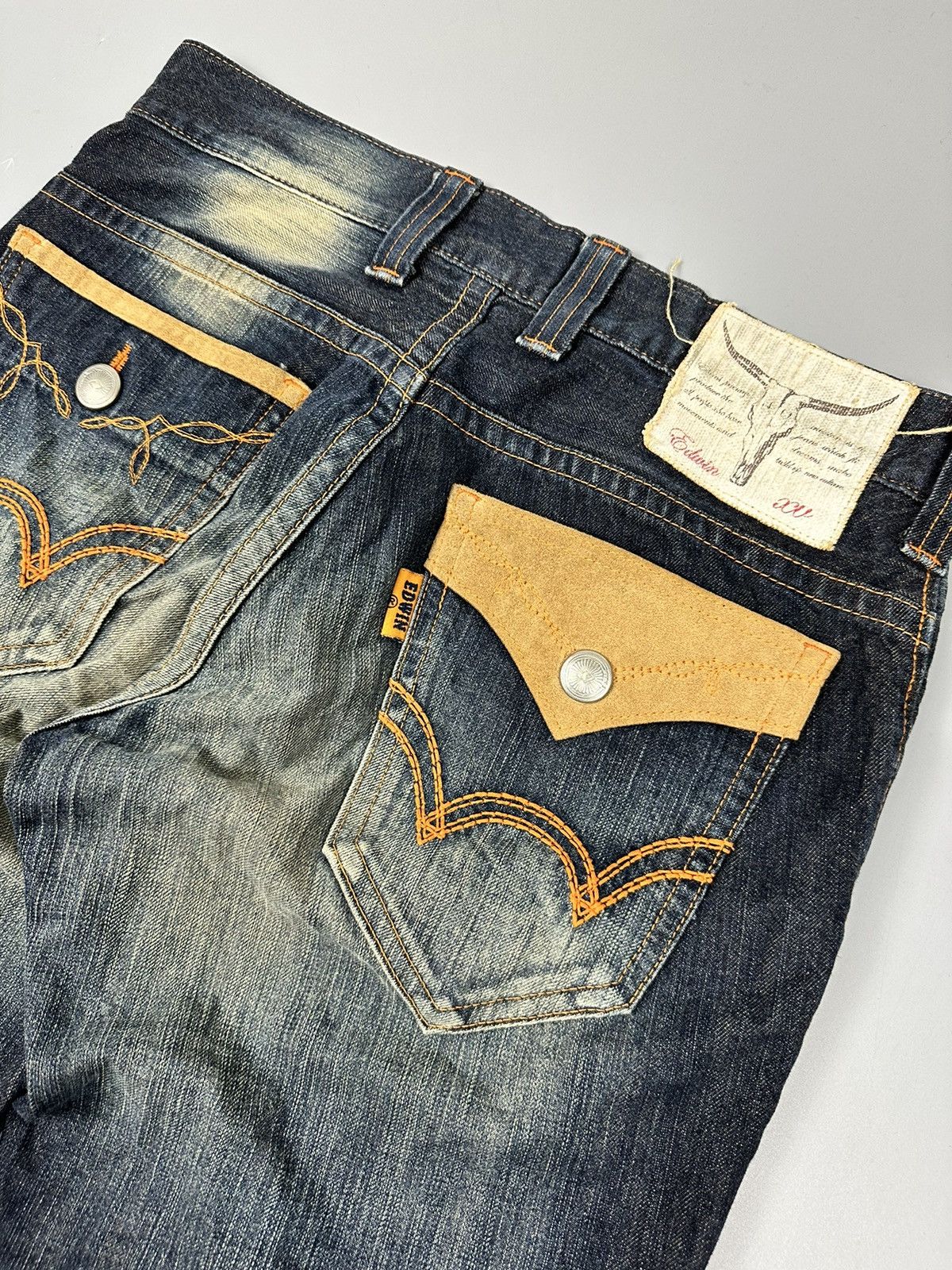 If Six Was Nine Vintage Edwin Flared Denim Size US 33 - 9 Thumbnail