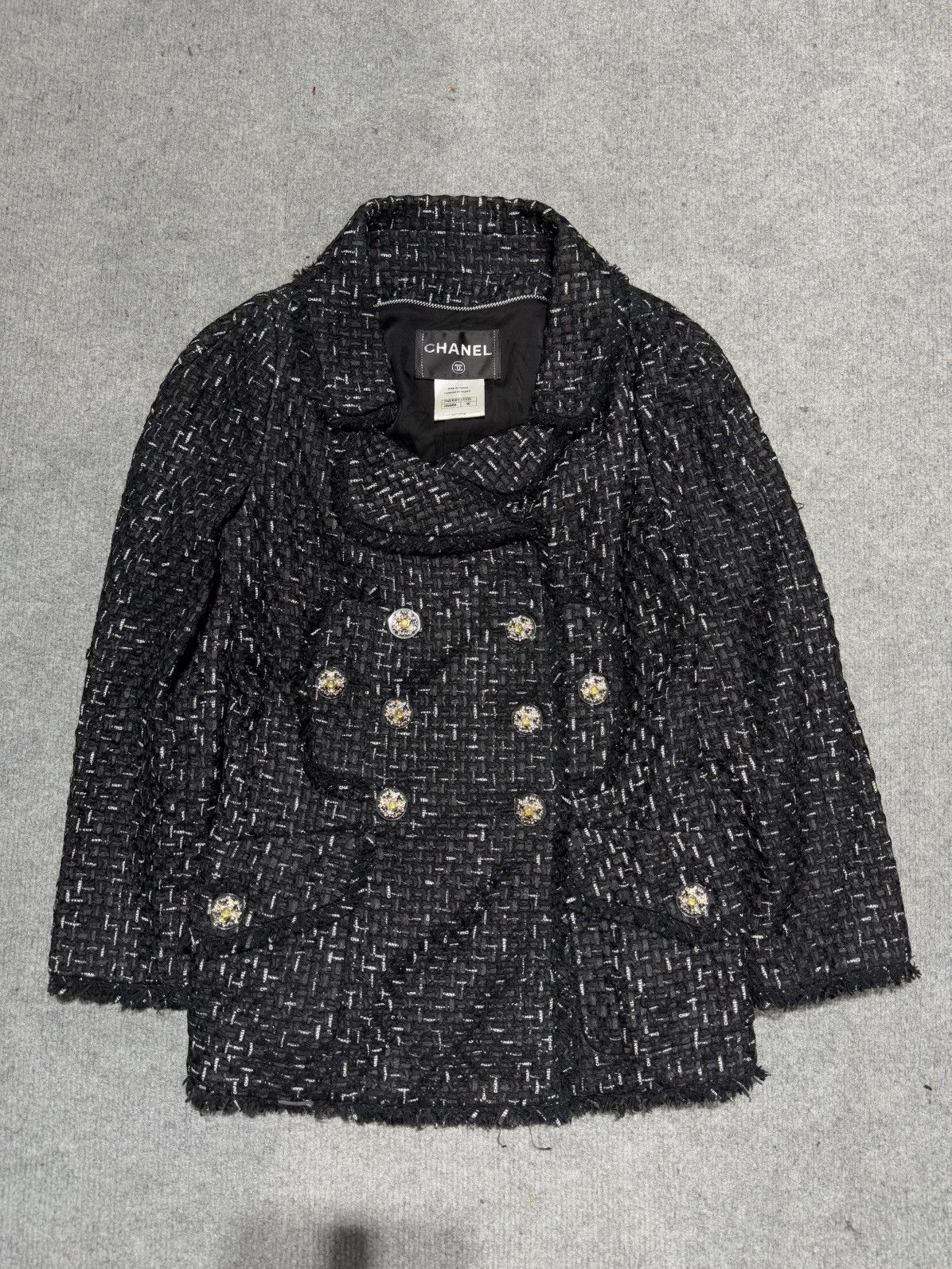 Chanel 13C - All Over Logo - Ribbon Tweed Jacket