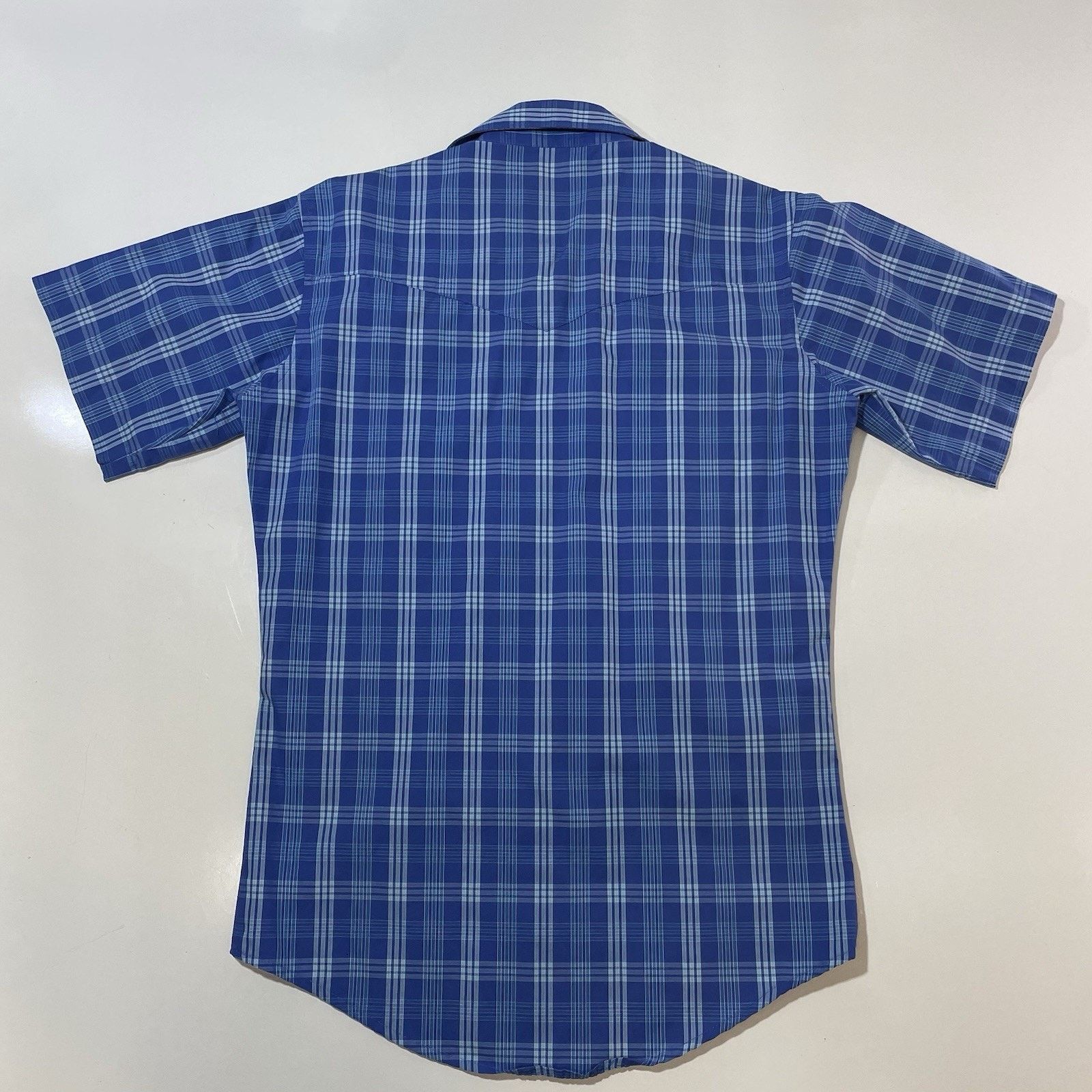 Wrangler VTG Wrangler Shirt Med Plaid Western Pearl Snap Blue Button Size US M / EU 48-50 / 2 - 6 Thumbnail