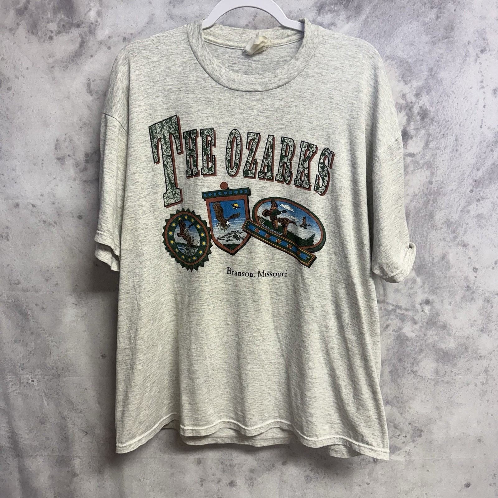 Vintage Vintage The Ozarks Missouri T Shirt Mens XL Gray Travel Tour Size US XL / EU 56 / 4 - 1 Thumbnail