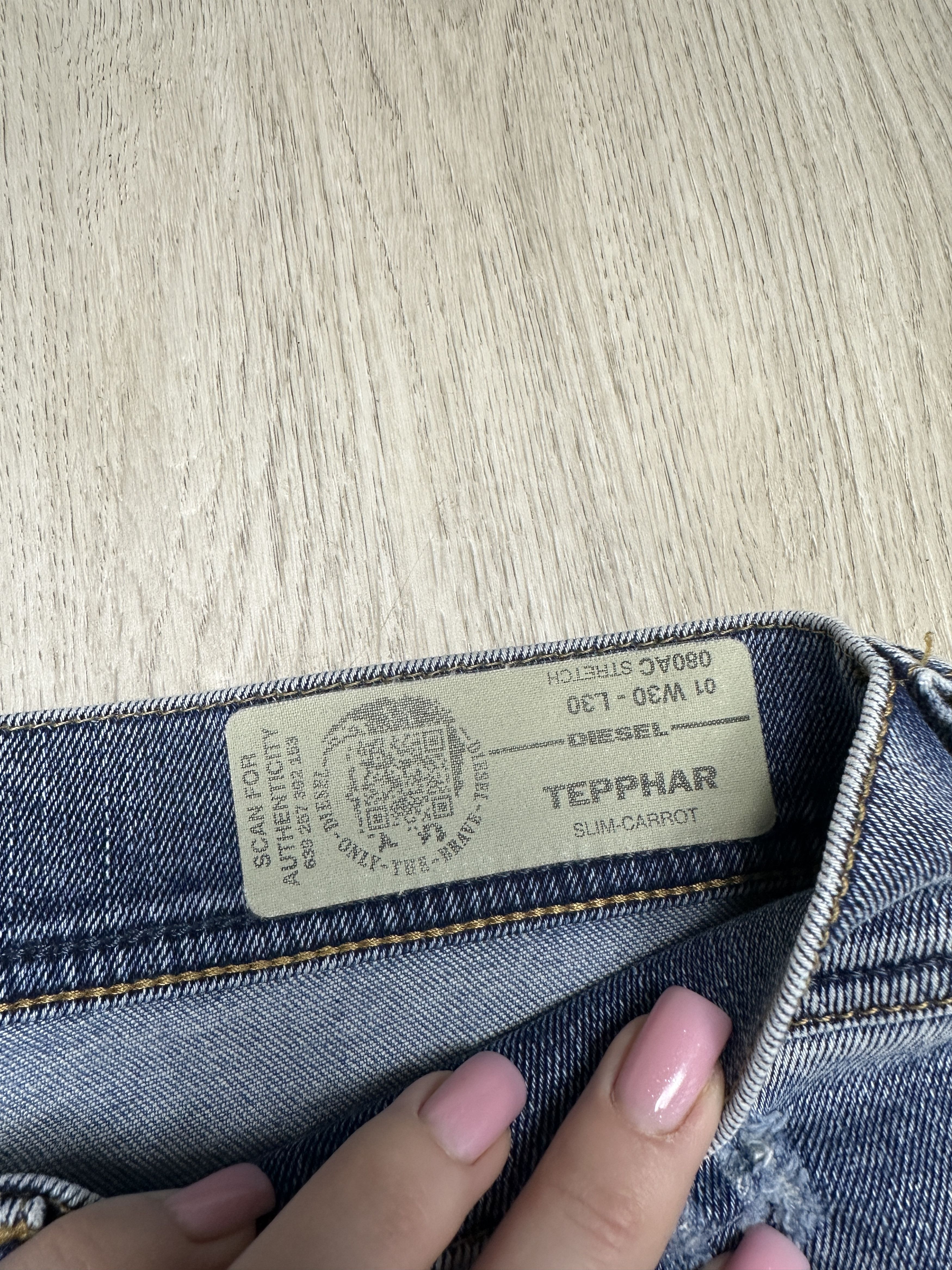Diesel Diesel Tepphar Mens Distressed Denim Pants Jeans Size US 30 / EU 46 - 4 Thumbnail