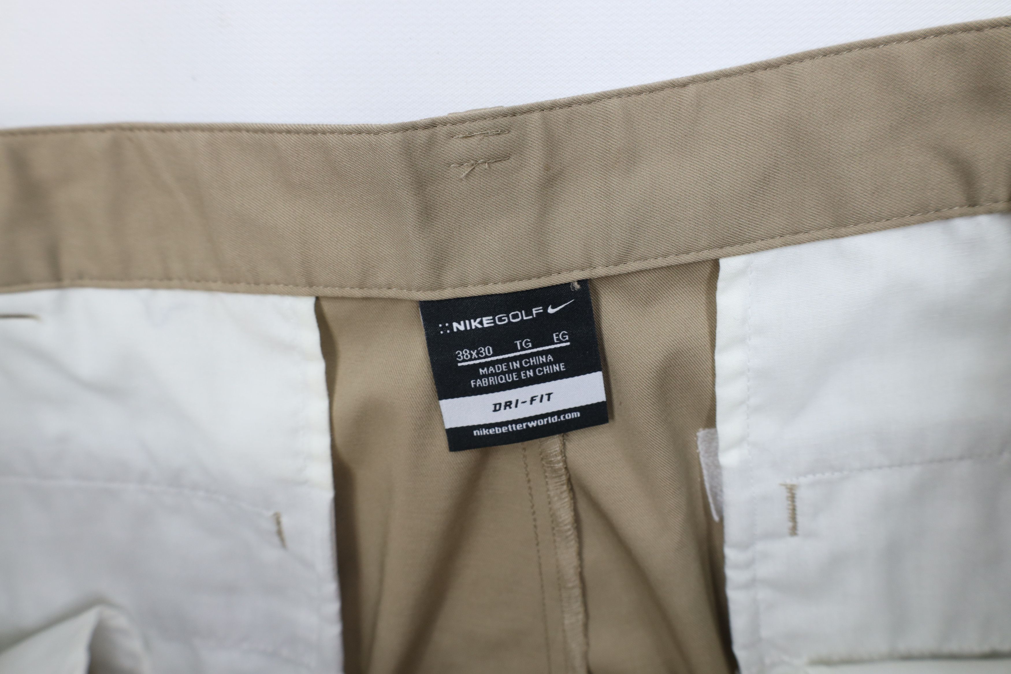 Nike Vintage Nike Golf Mini Swoosh Wide Leg Chino Pants Beige Size US 38 / EU 54 - 8 Thumbnail