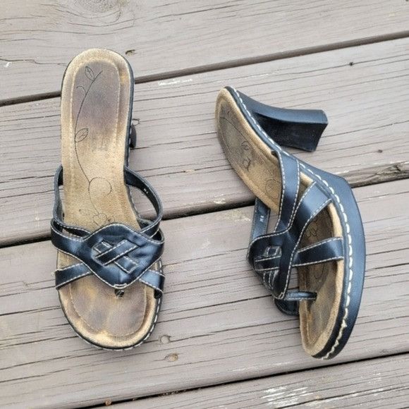 Vintage Vintage 90s y2k Mudd Piney Black Faux Vegan Leather Strappy Size US 8 / IT 38 - 8 Thumbnail